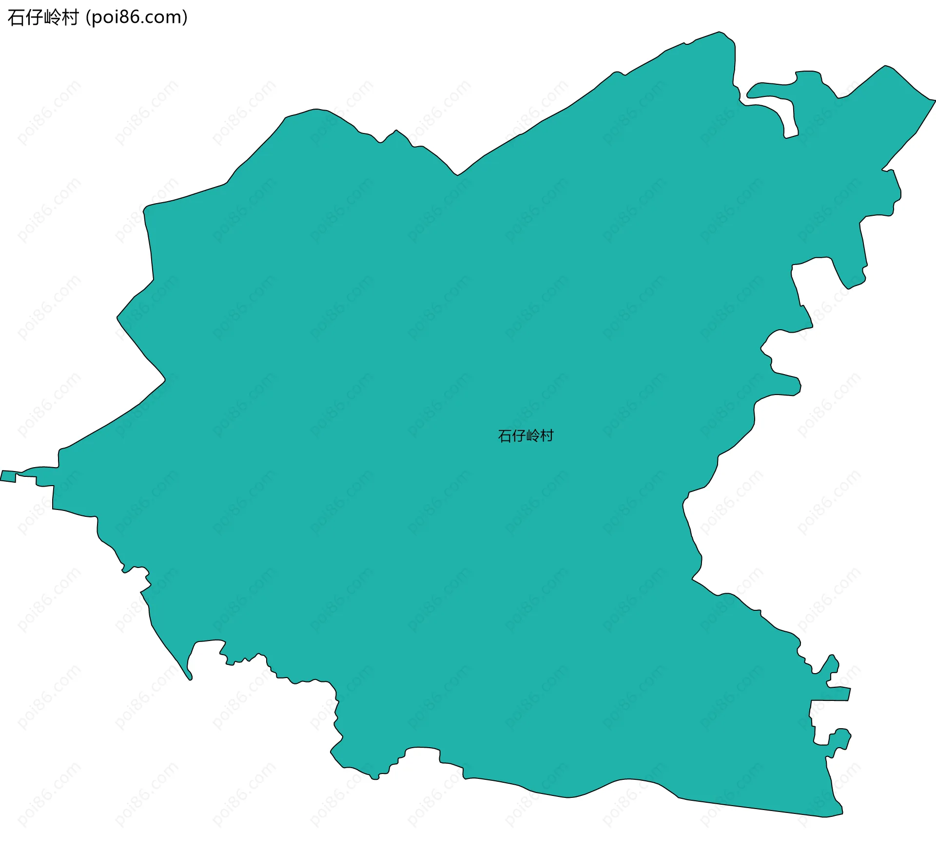 石仔岭村边界地图