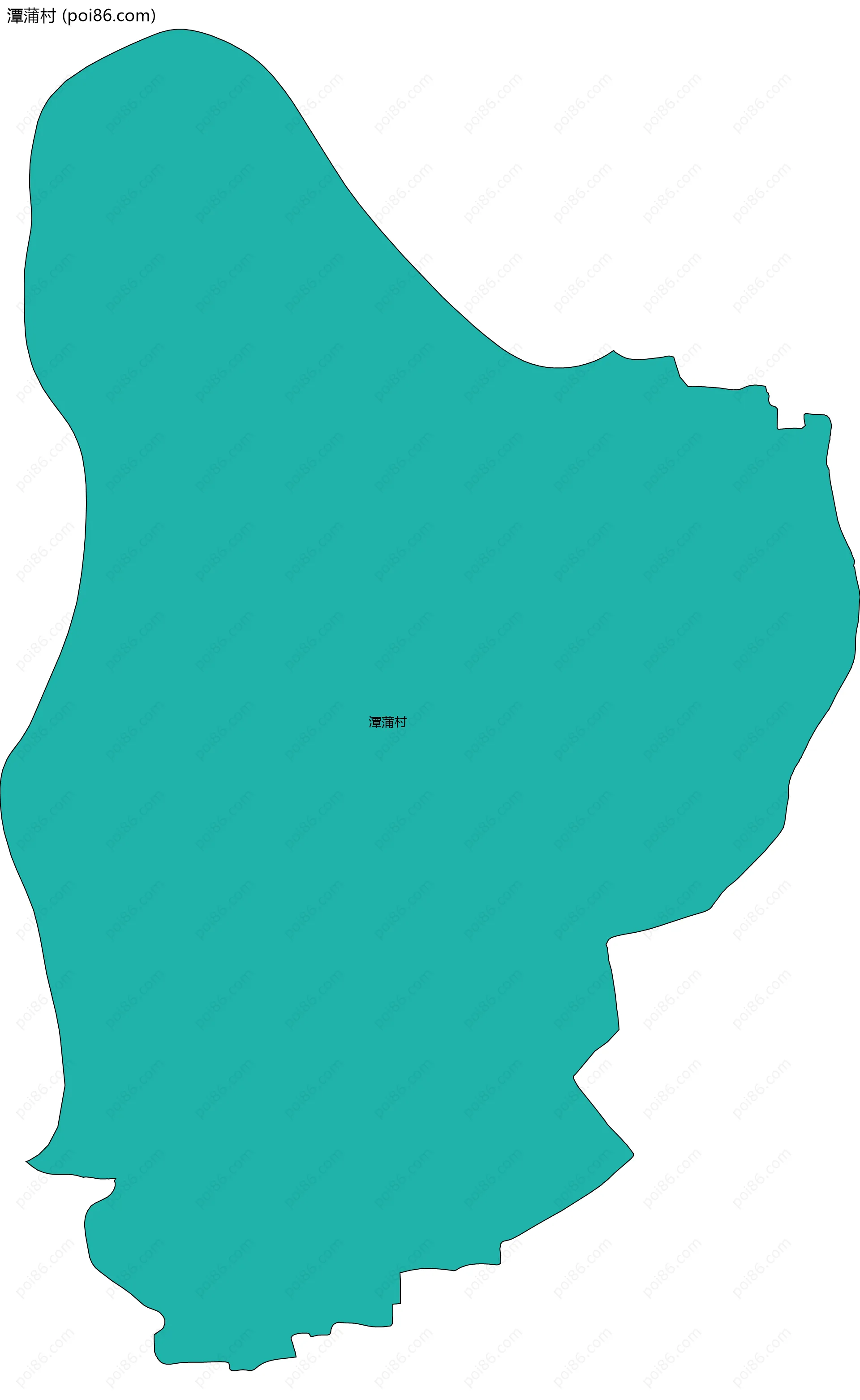 潭蒲村边界地图