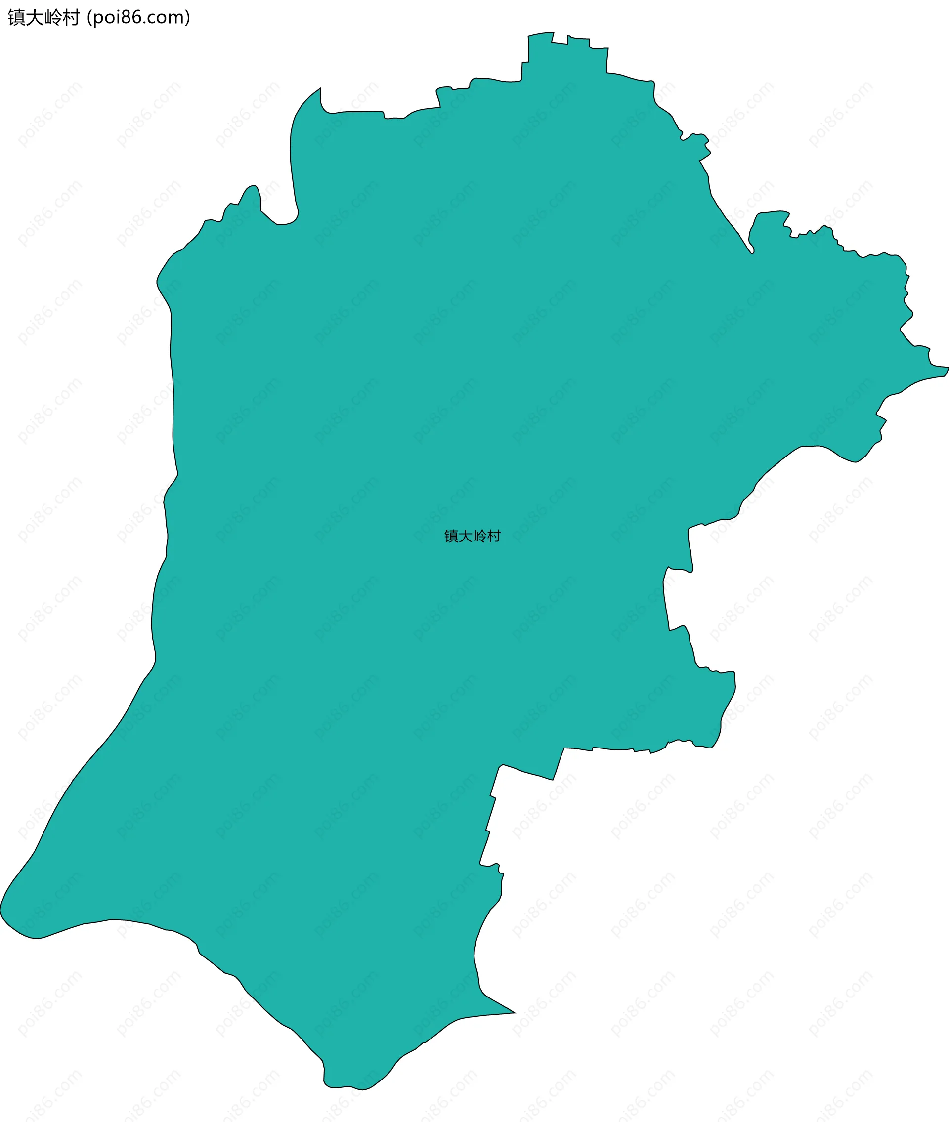 镇大岭村边界地图