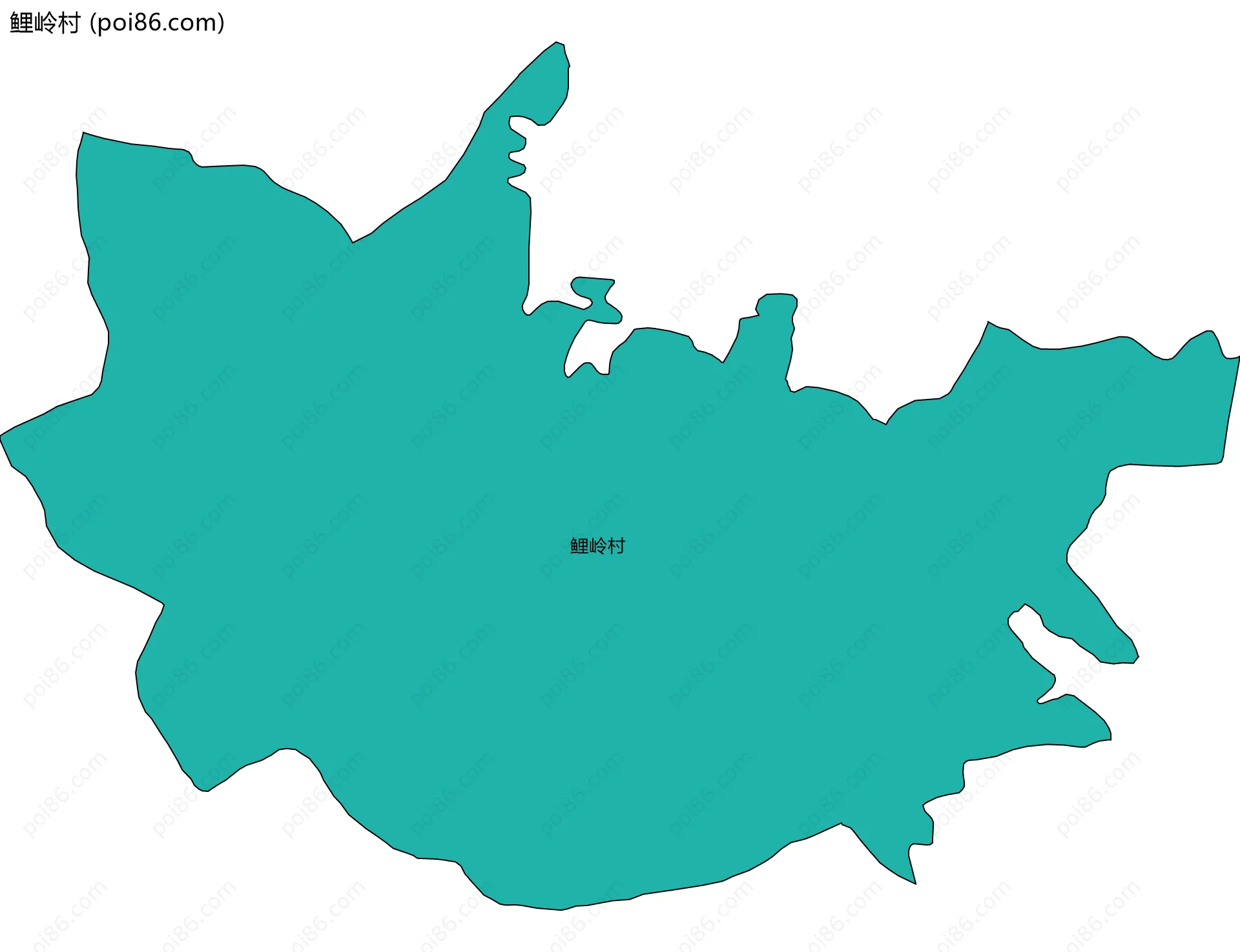 鲤岭村边界地图