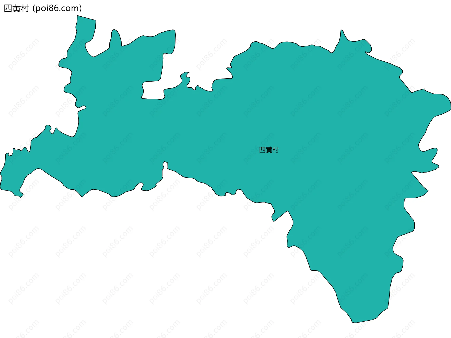 四黄村边界地图