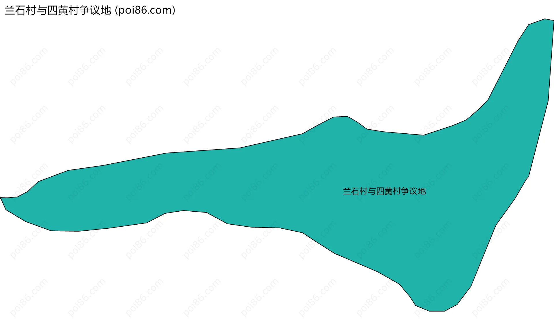 兰石村与四黄村争议地边界地图