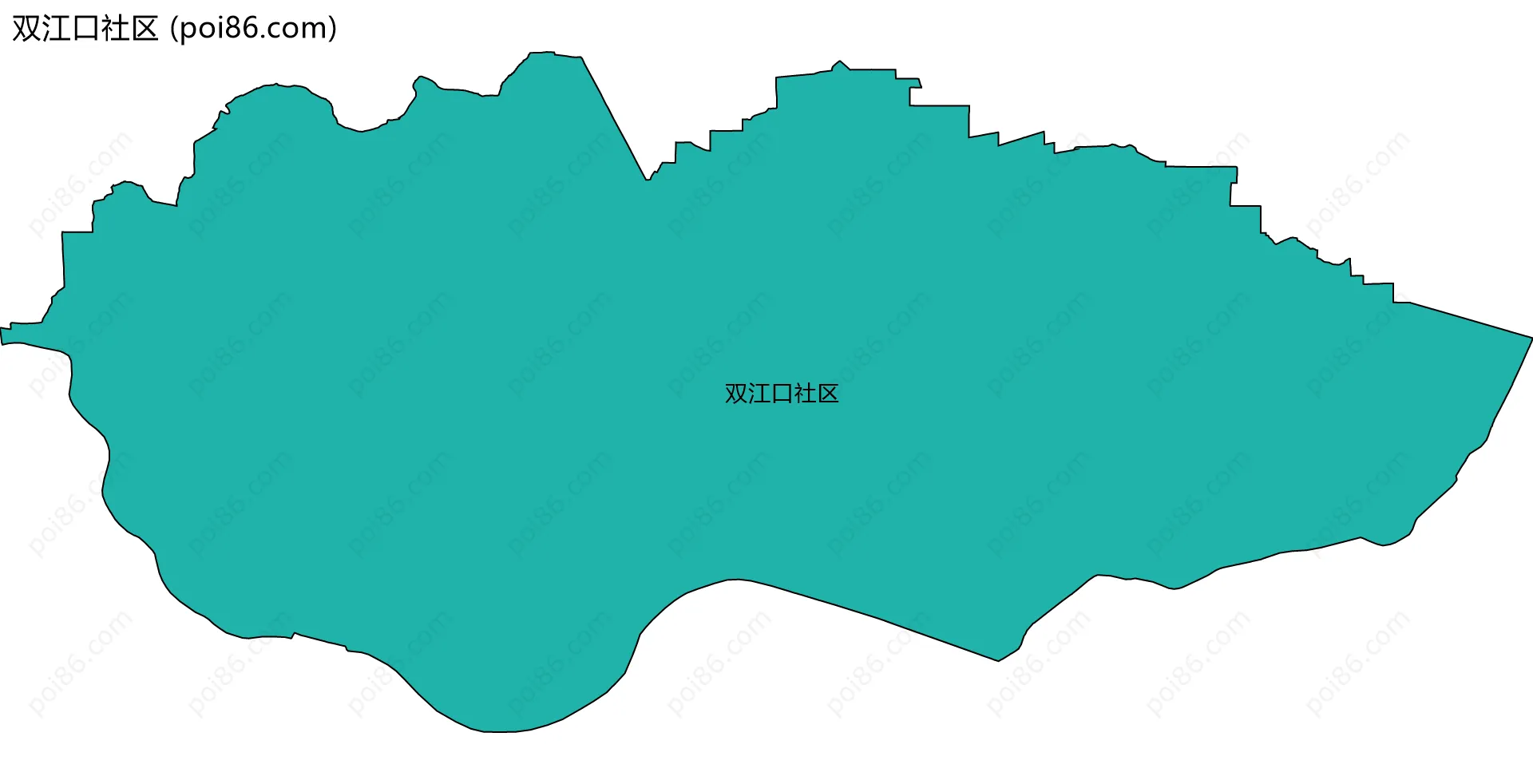 双江口社区边界地图