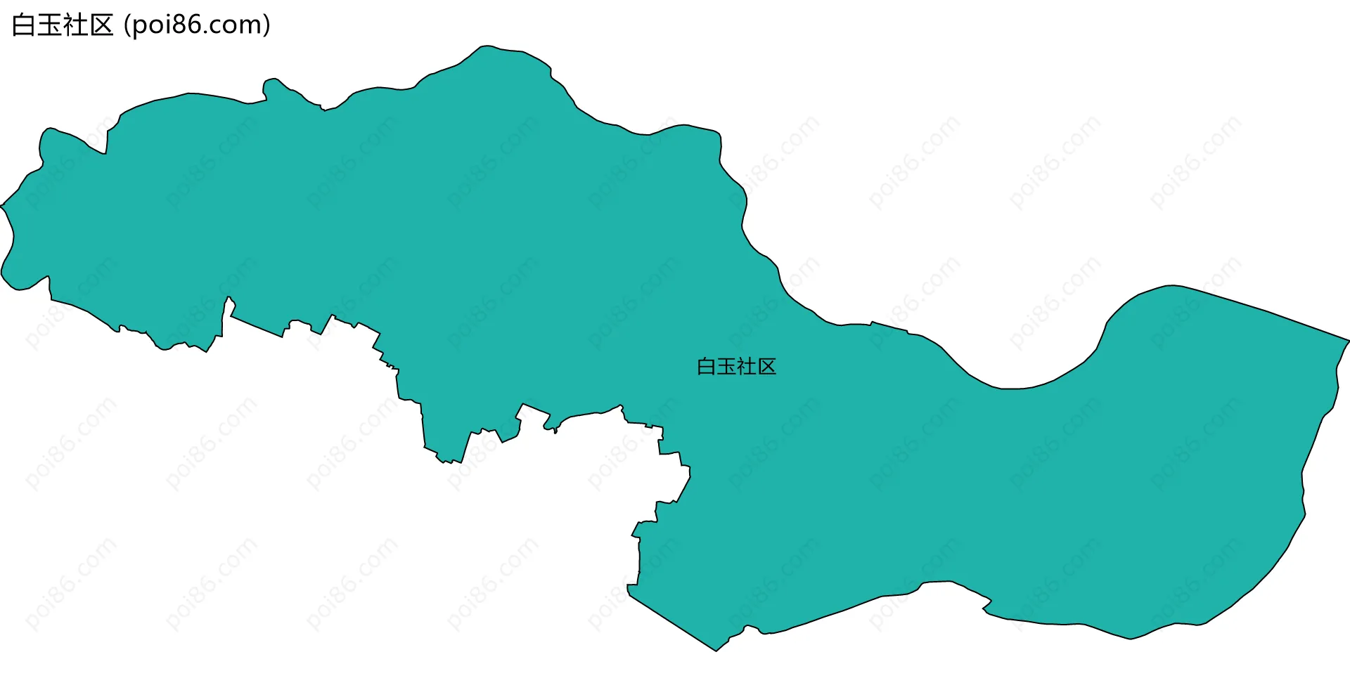 白玉社区边界地图