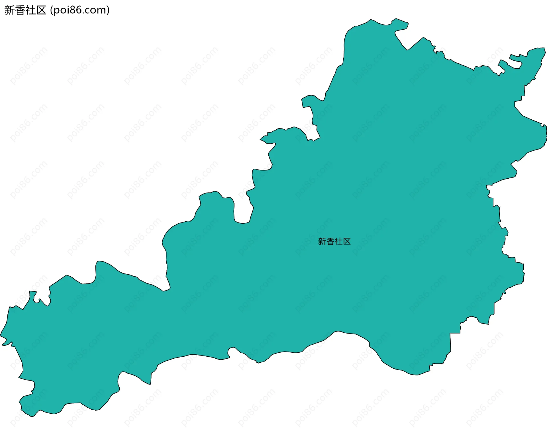 新香社区边界地图