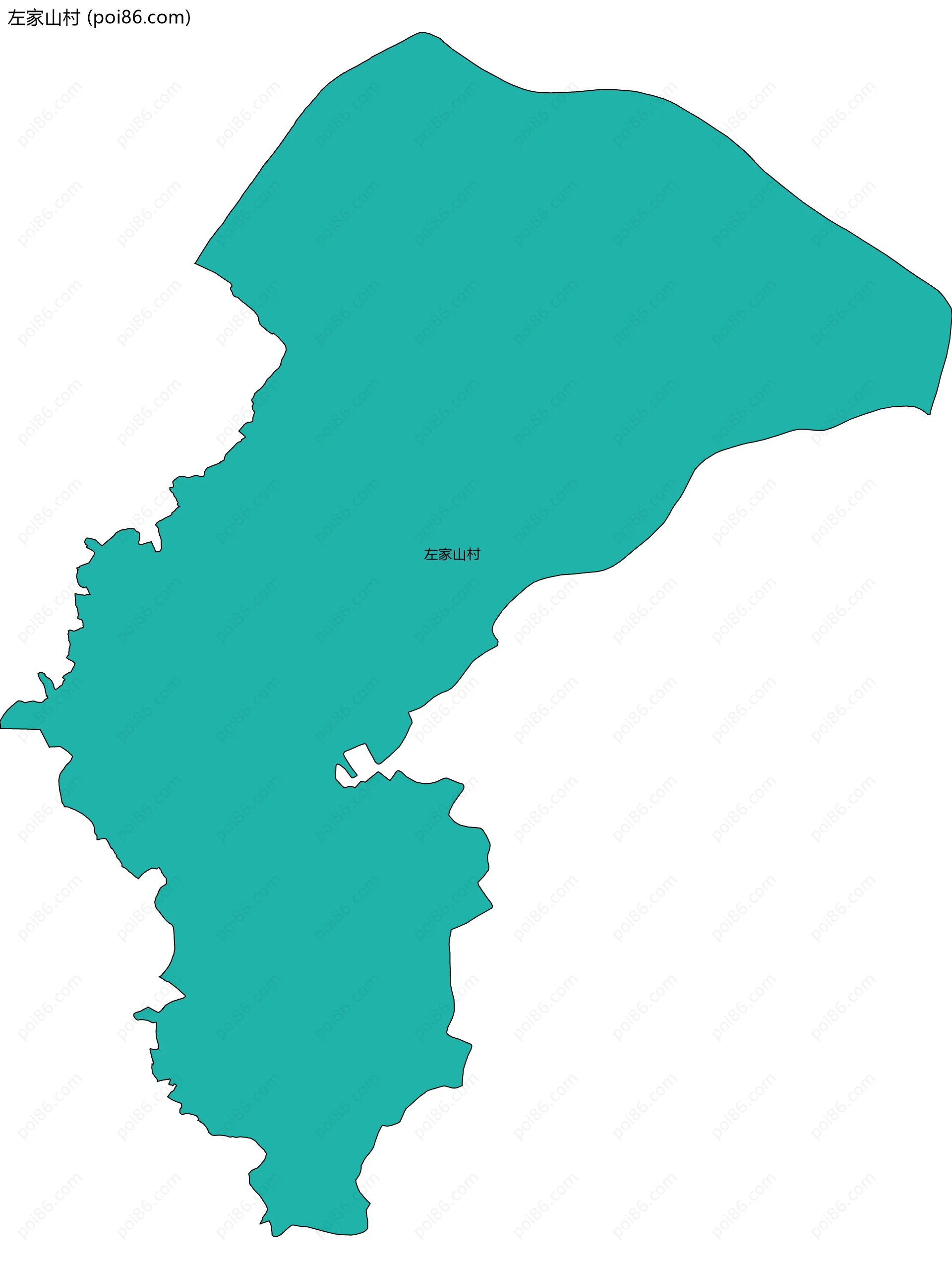 左家山村边界地图