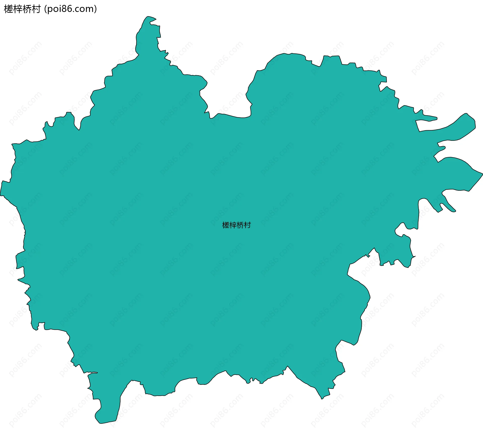 槎梓桥村边界地图