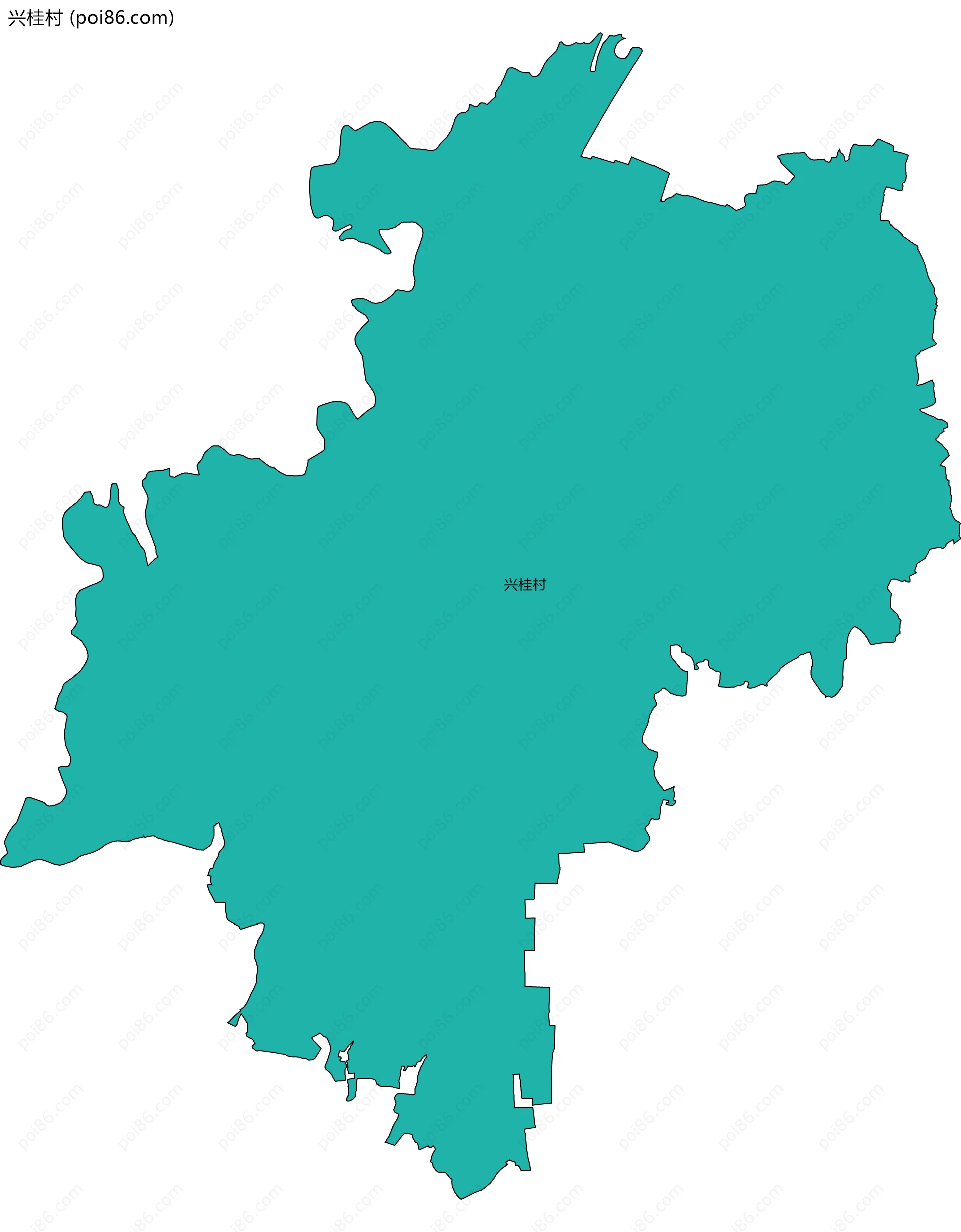 兴桂村边界地图