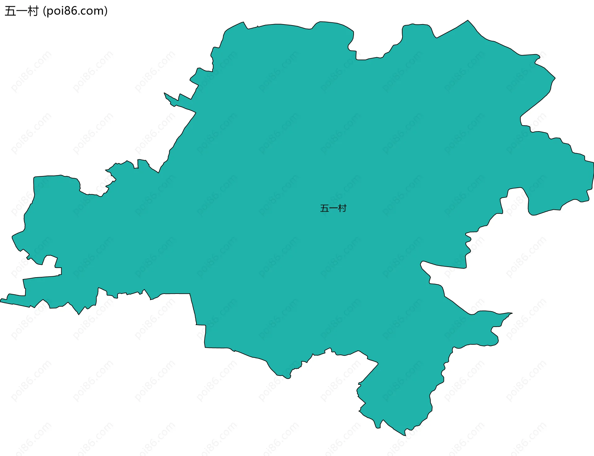 五一村边界地图