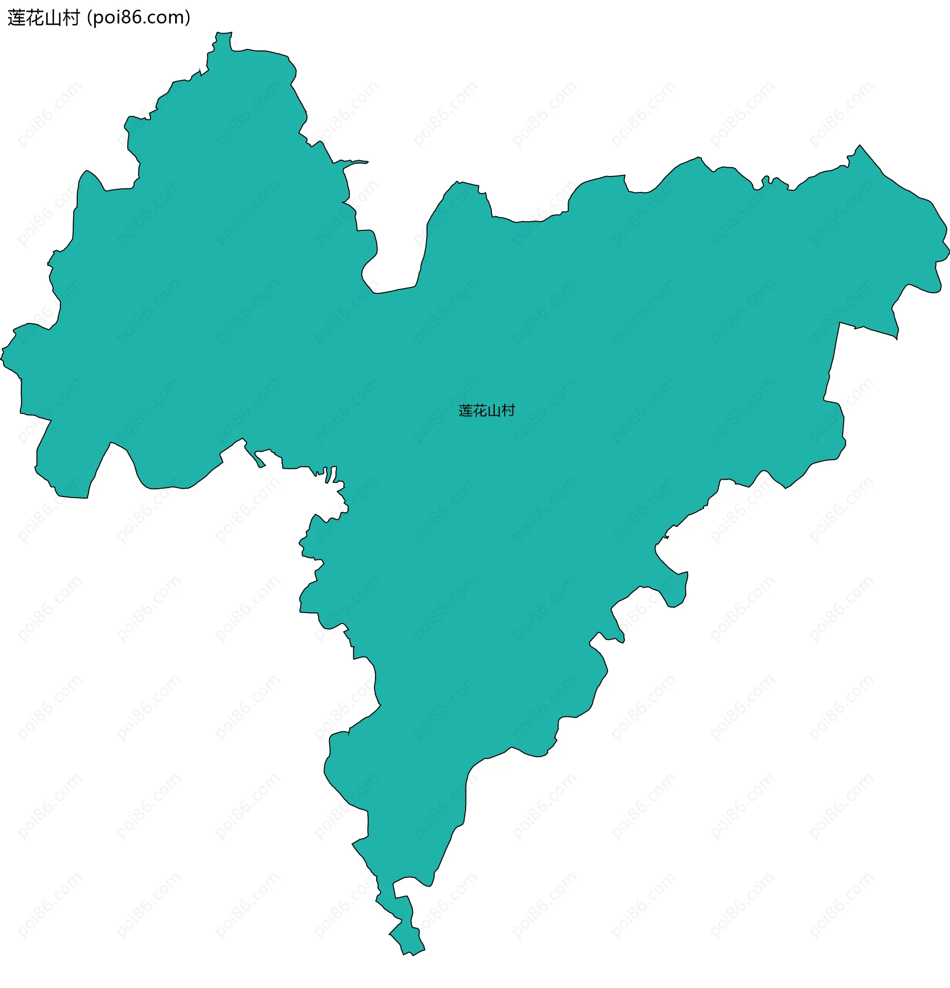 莲花山村边界地图