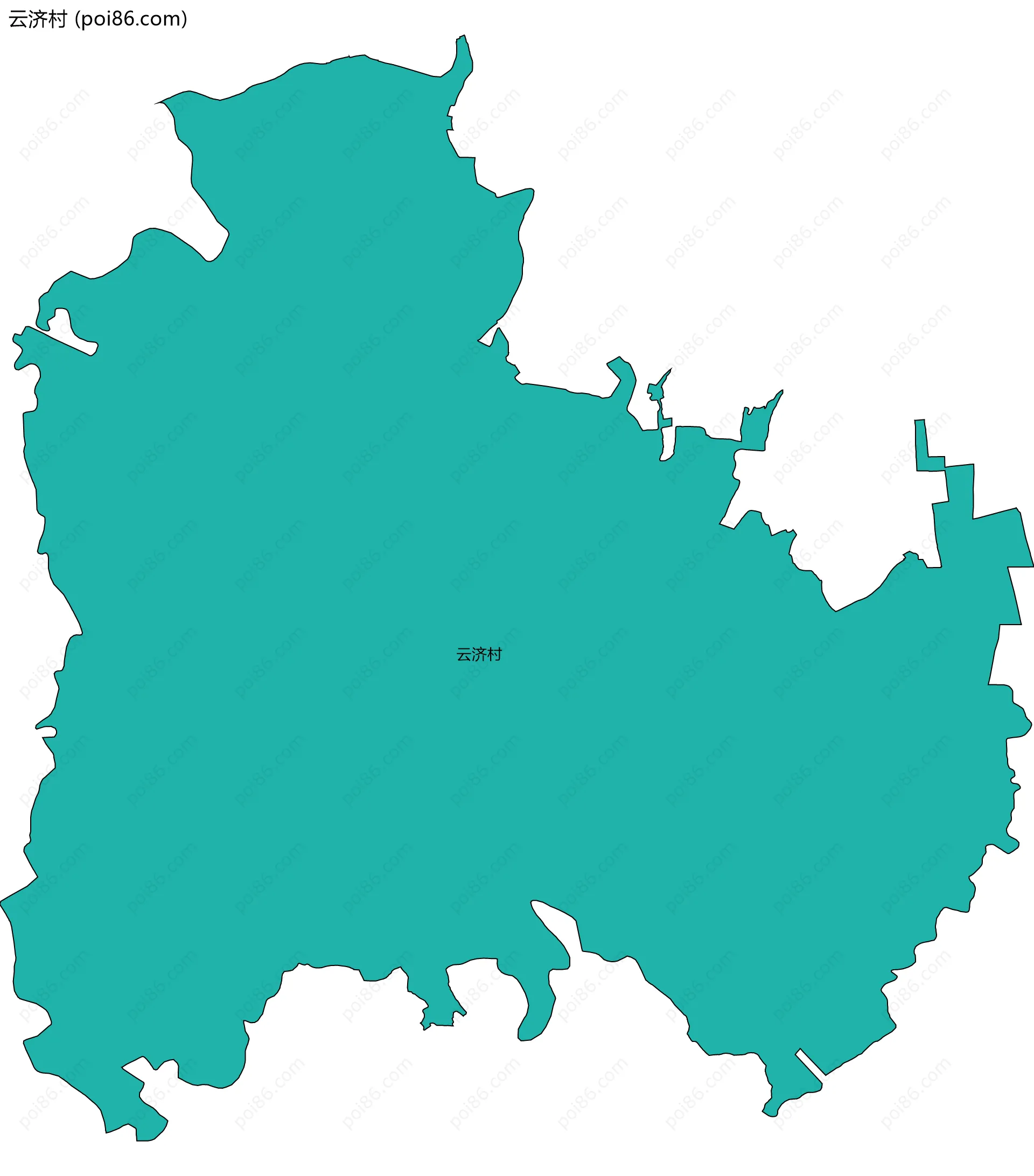 云济村边界地图