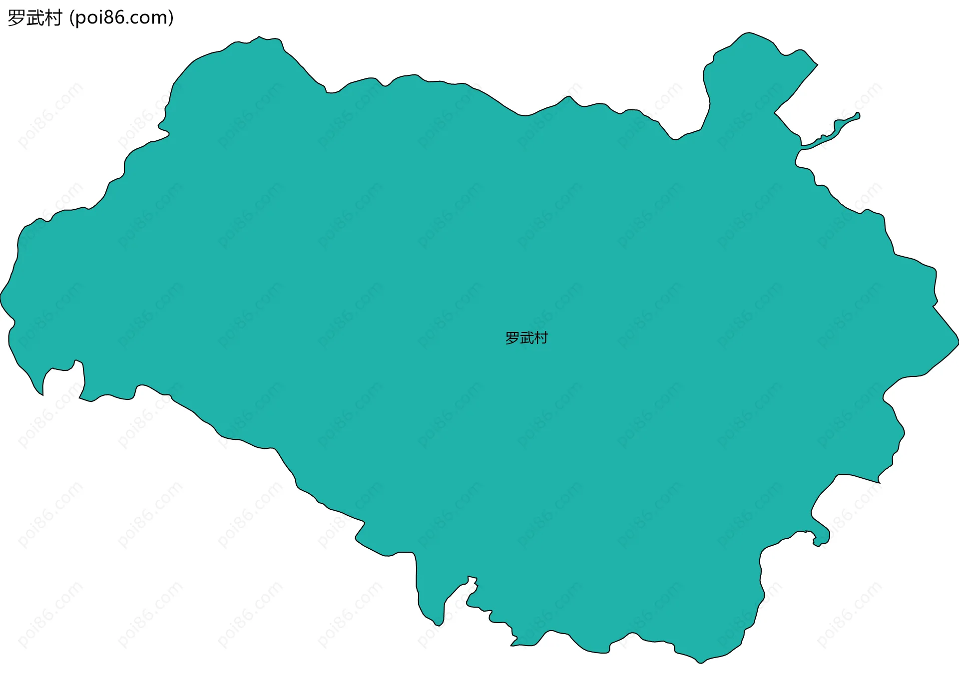 罗武村边界地图