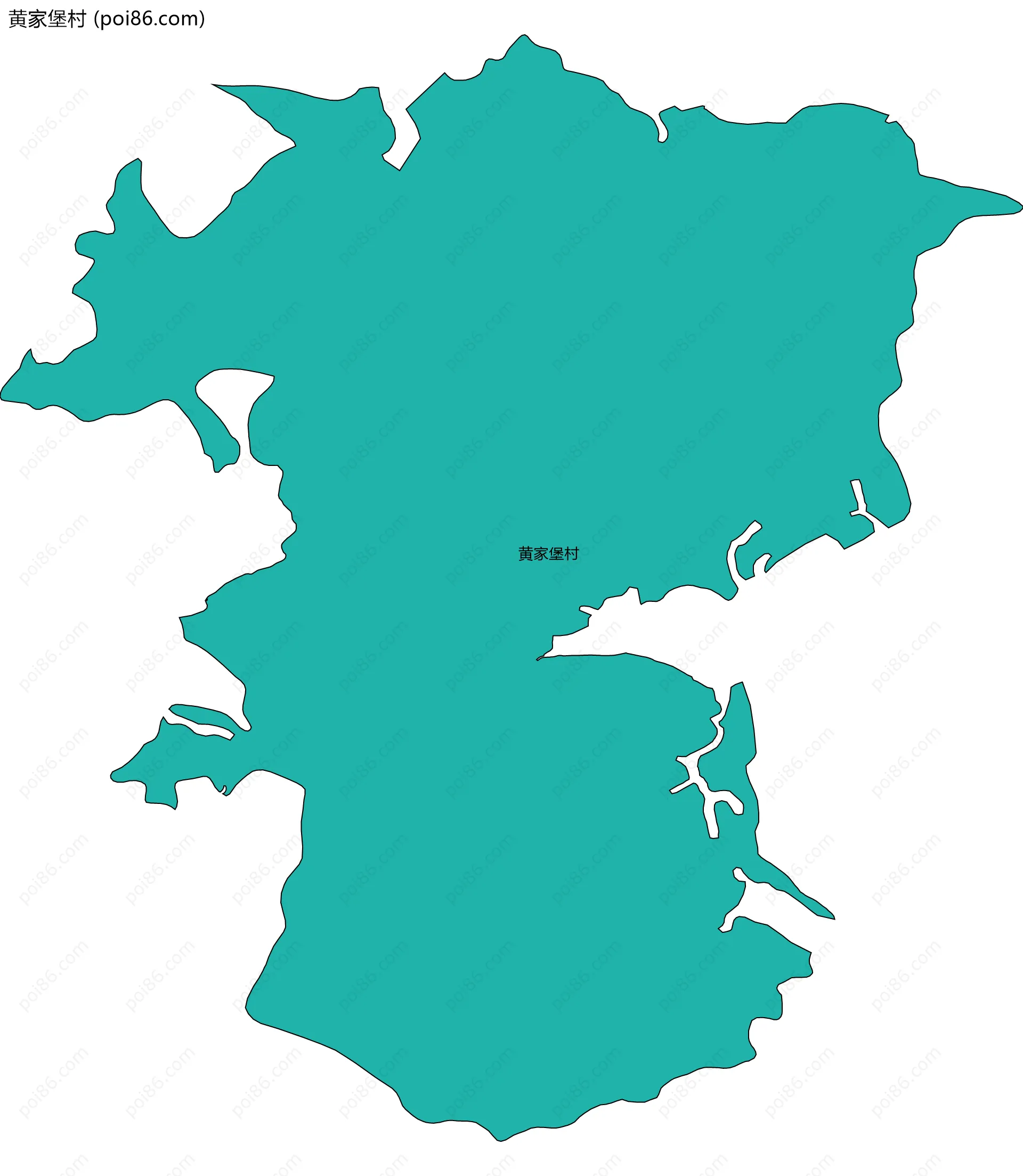 黄家堡村边界地图