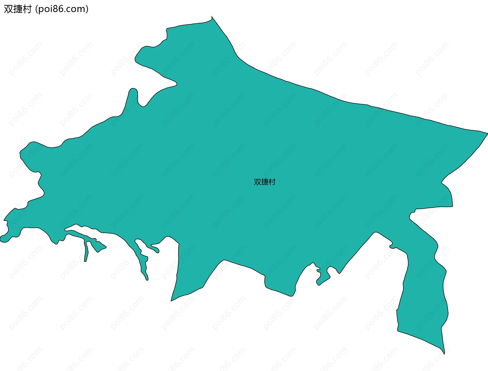 双捷村边界地图