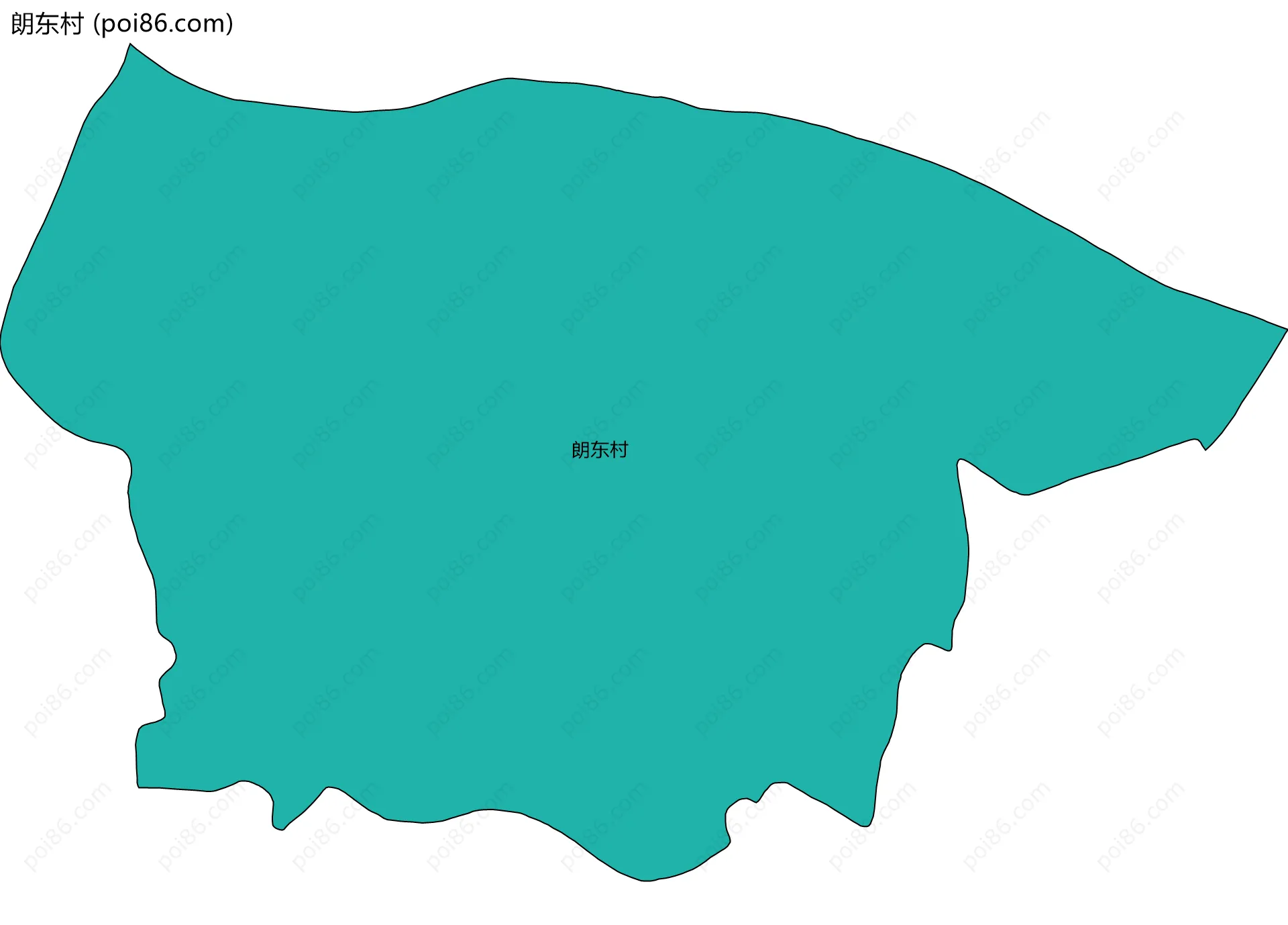 朗东村边界地图