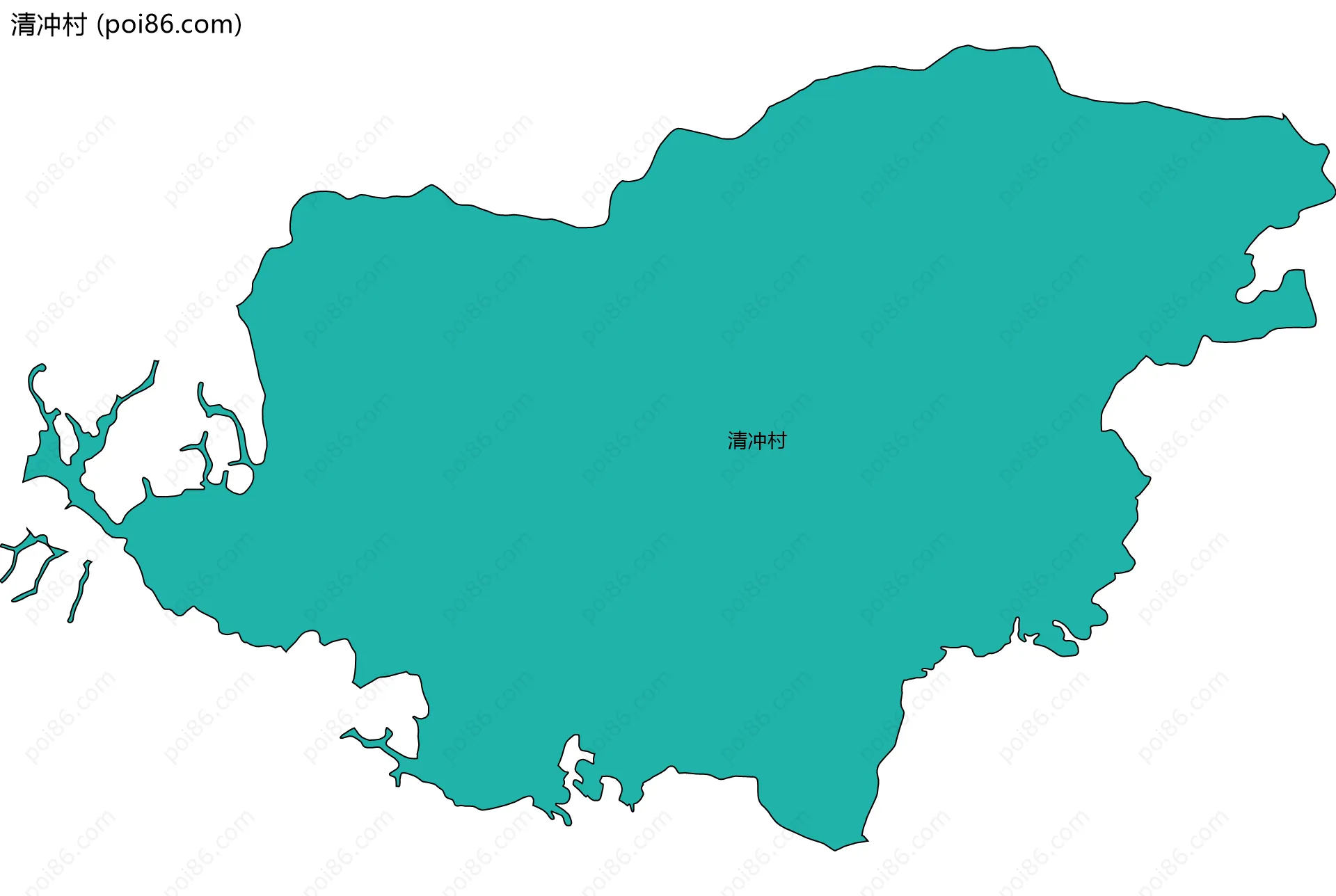 清冲村边界地图