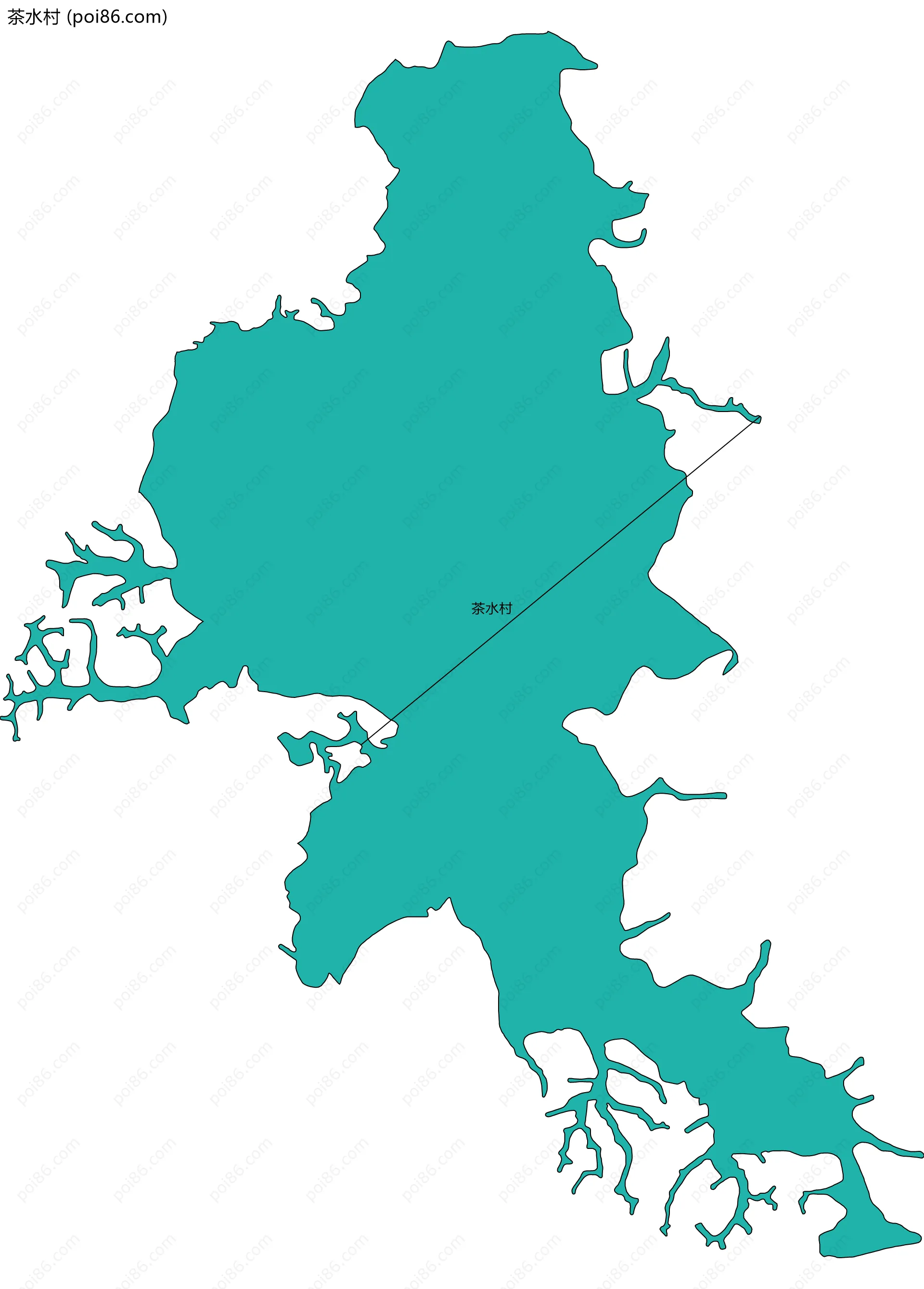 茶水村边界地图