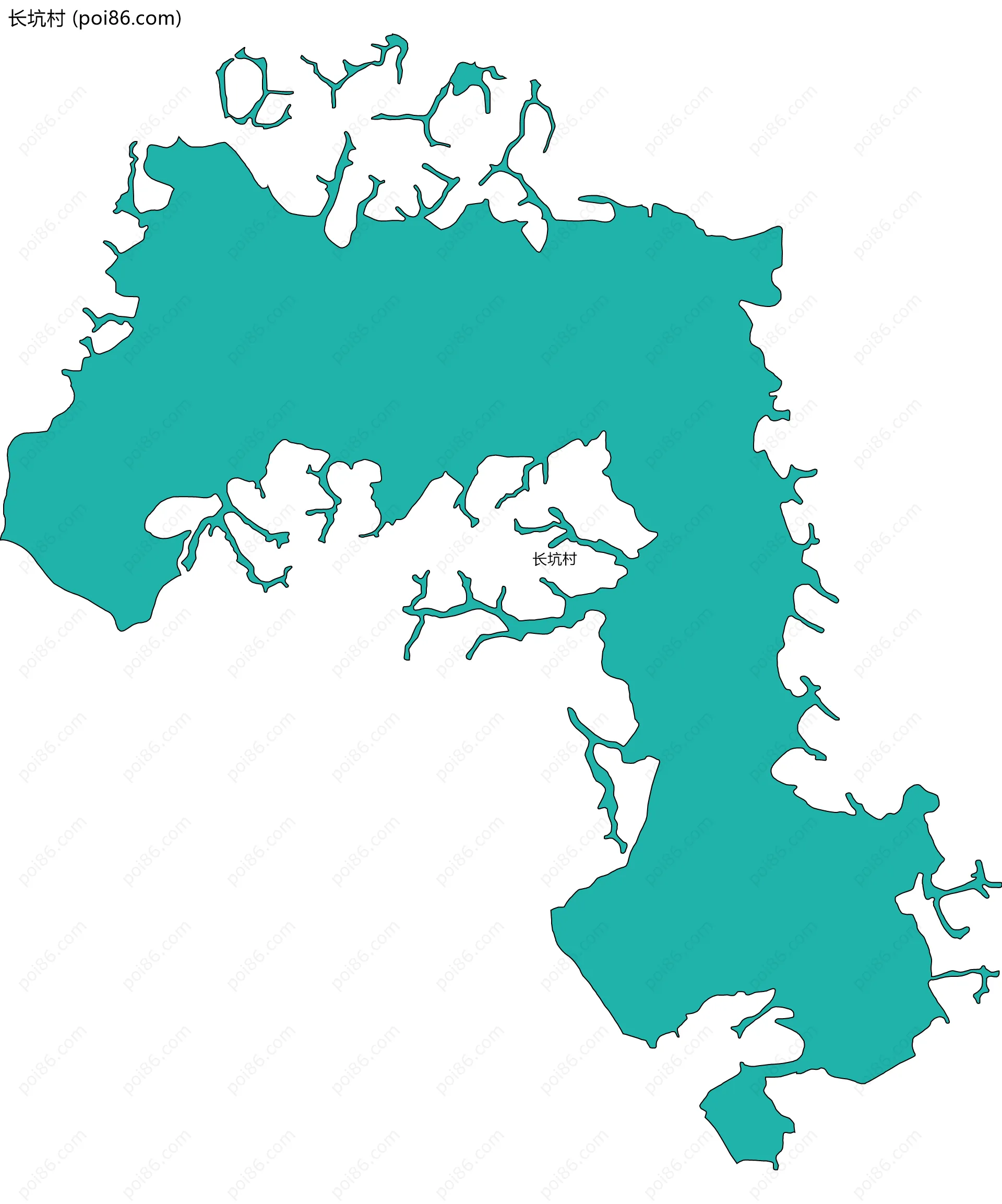 长坑村边界地图