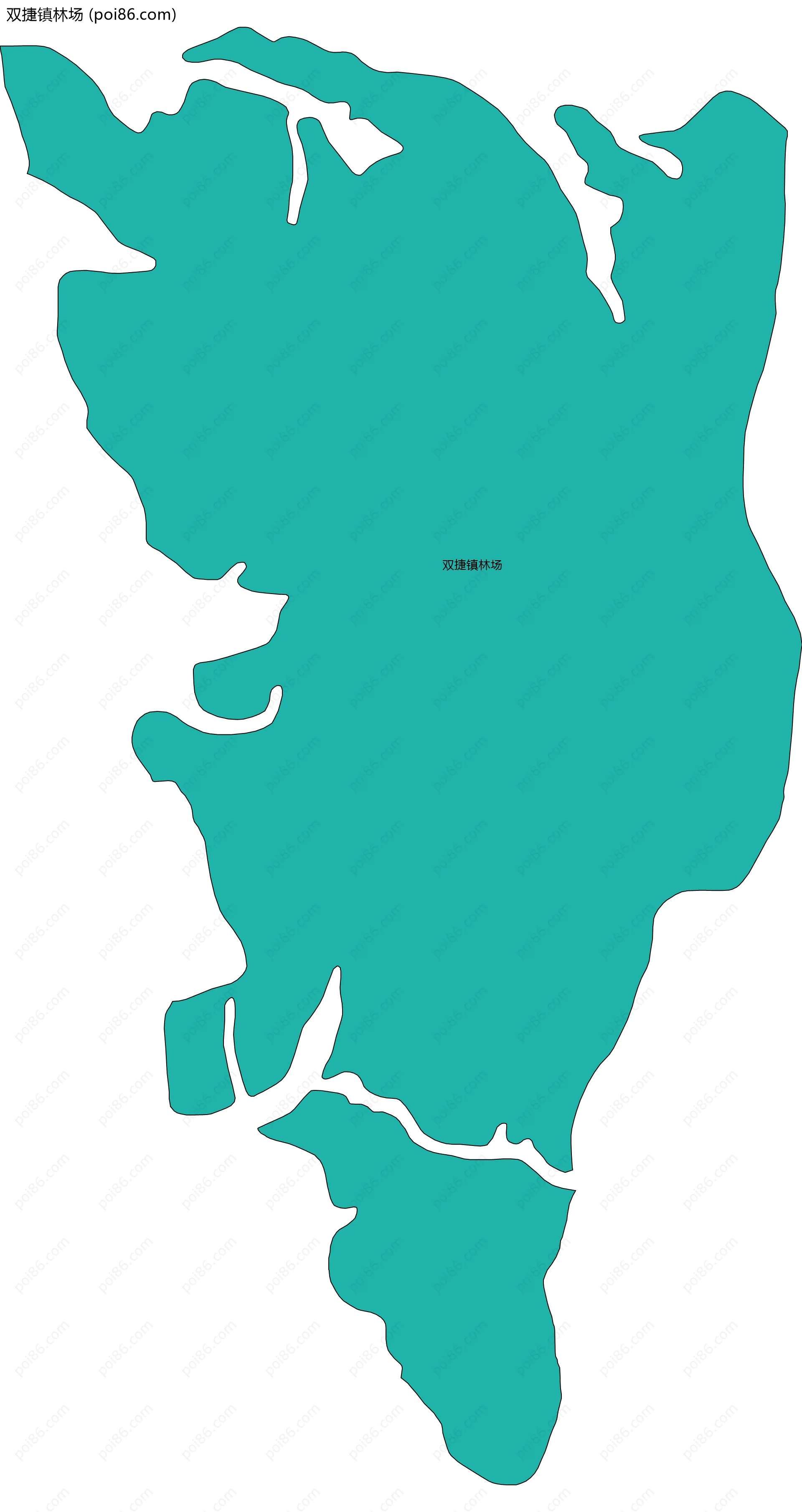 双捷镇林场边界地图