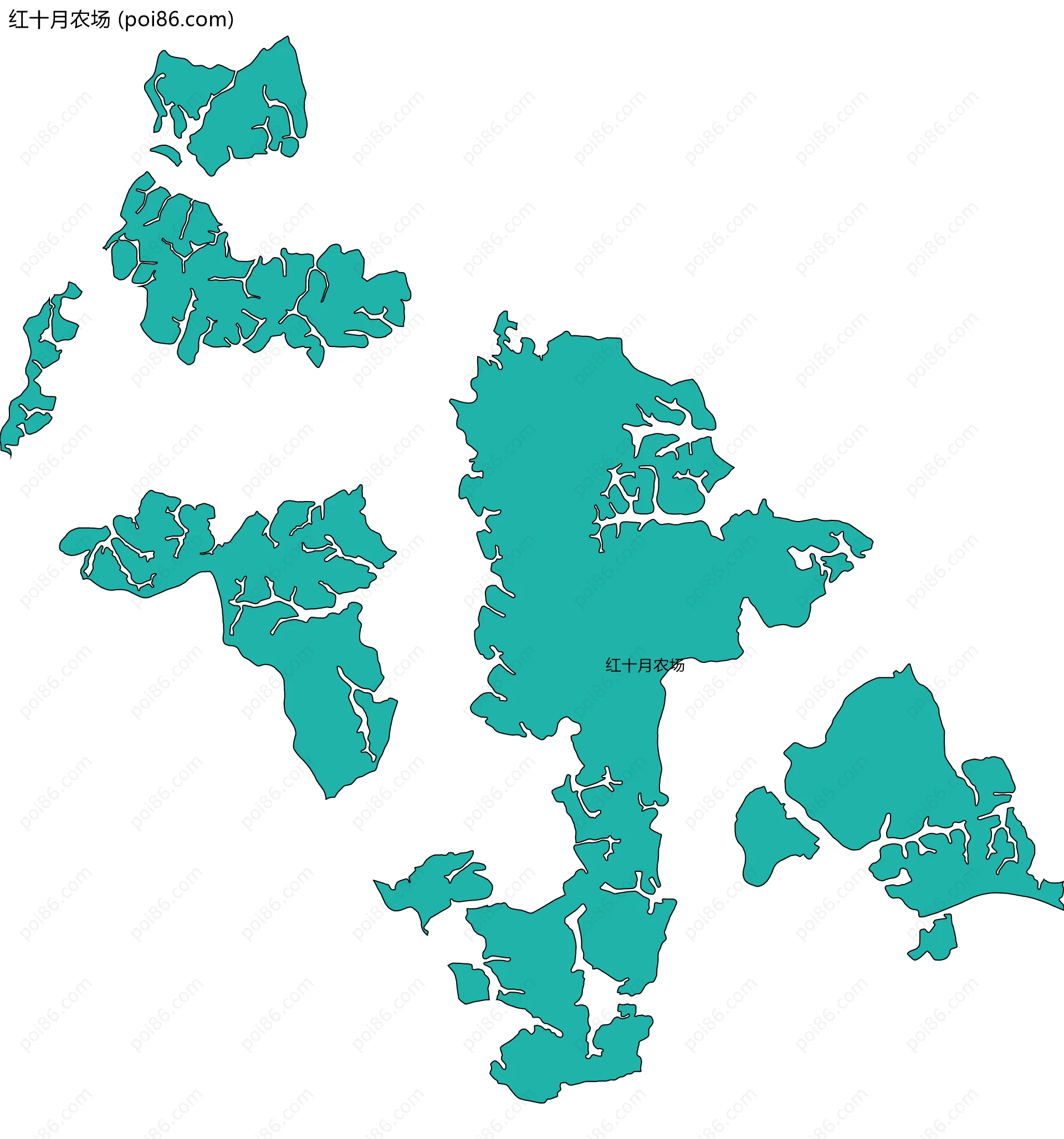 红十月农场边界地图