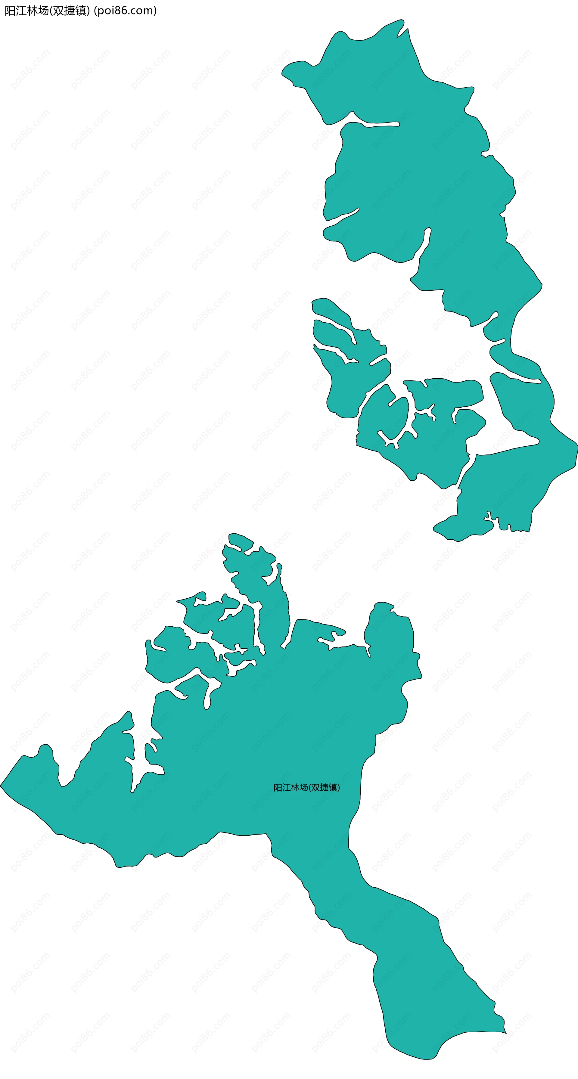 阳江林场(双捷镇)边界地图