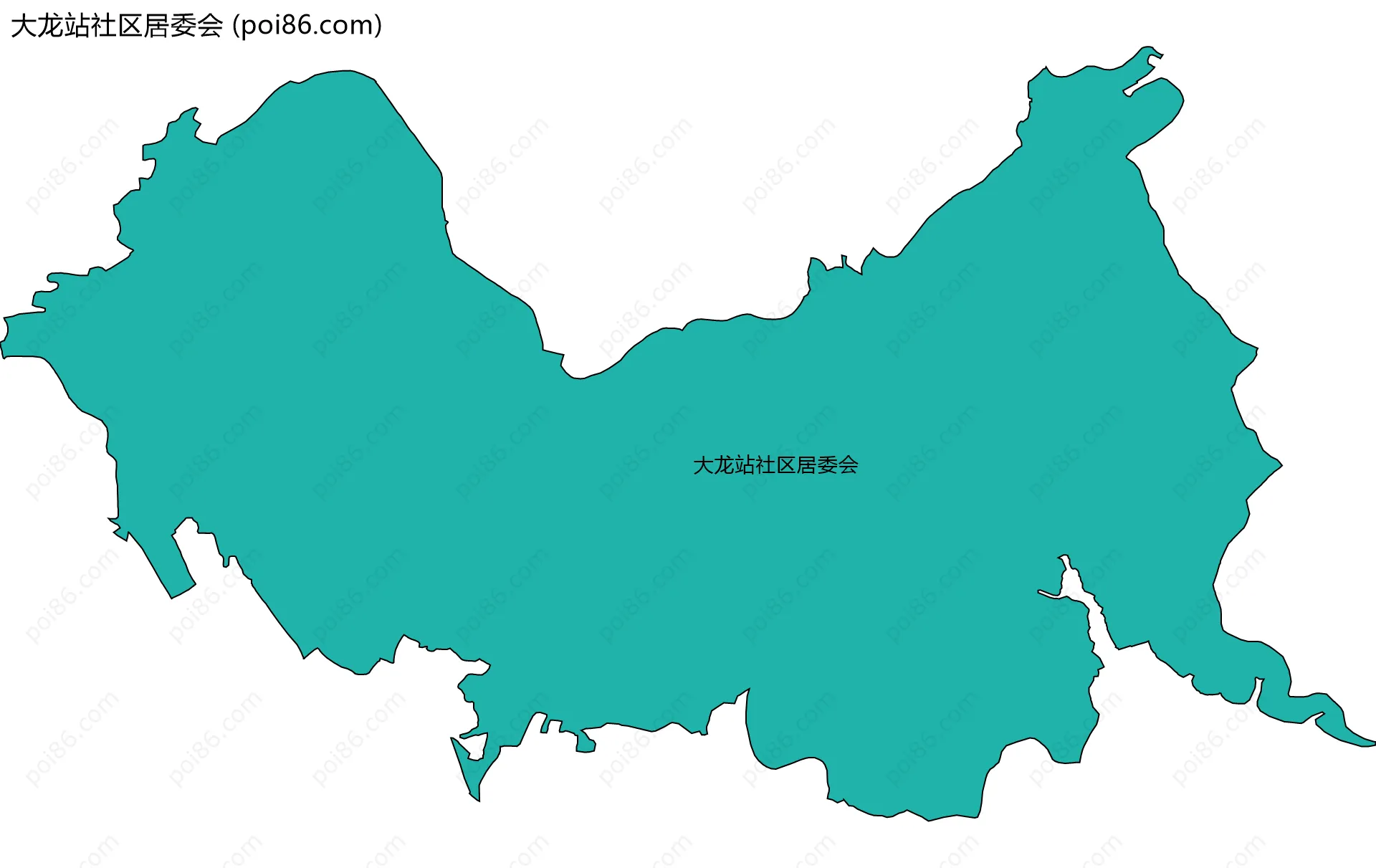 大龙站社区居委会边界地图