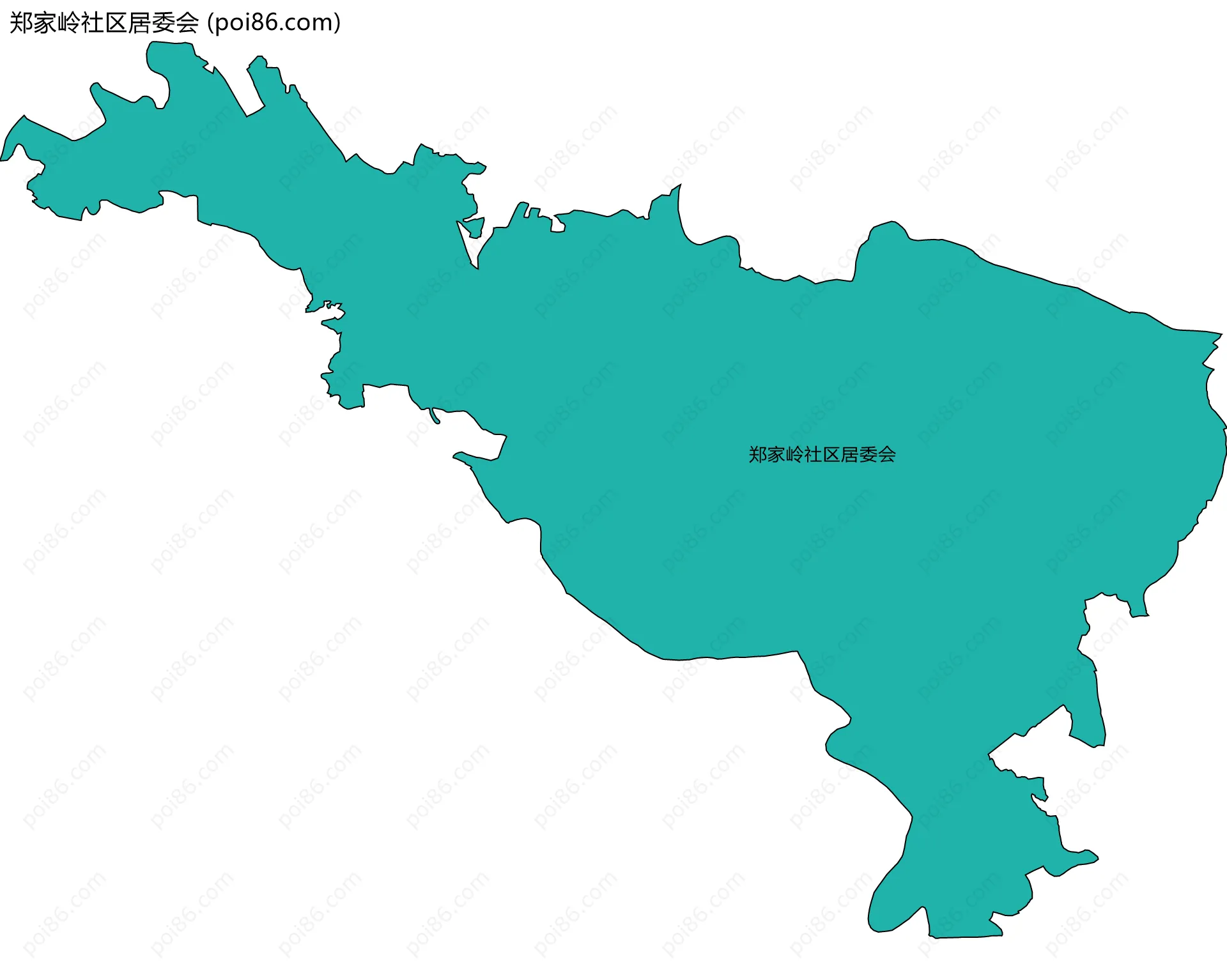 郑家岭社区居委会边界地图