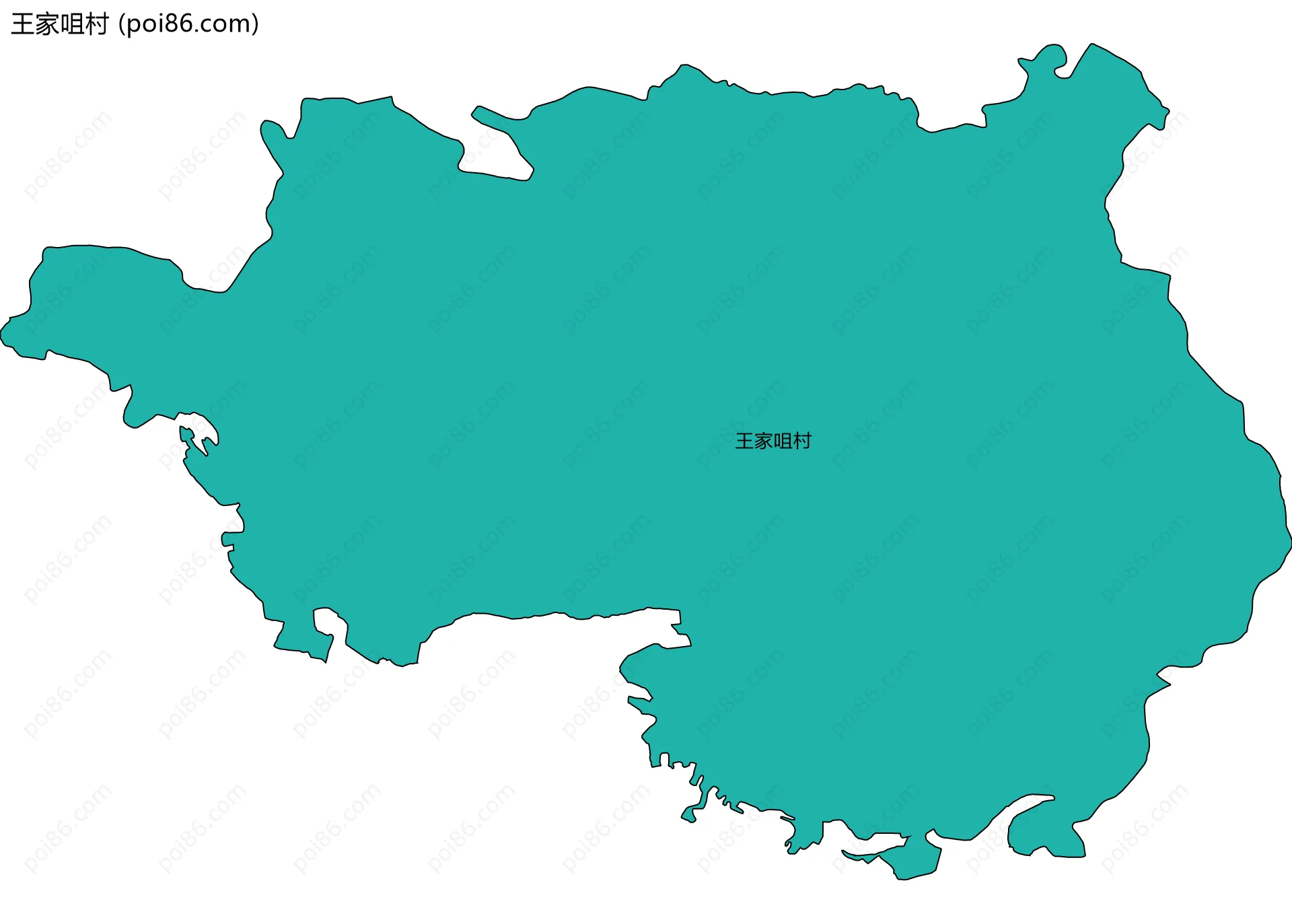 王家咀村边界地图