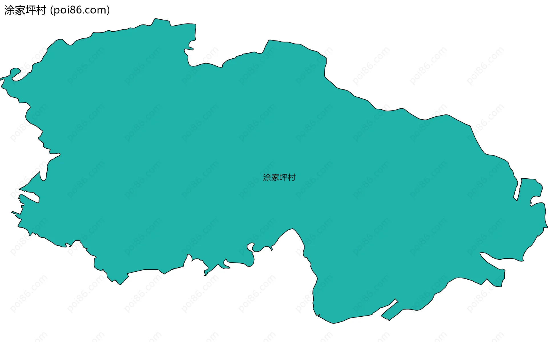 涂家坪村边界地图