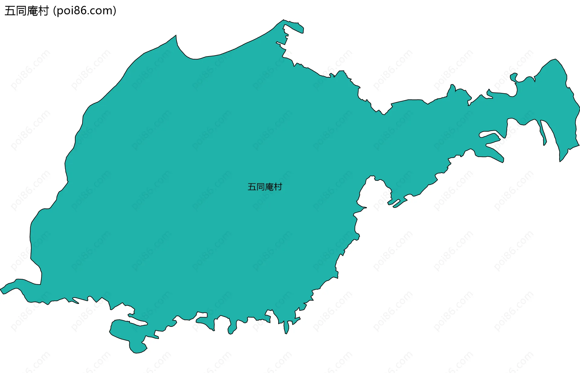 五同庵村边界地图