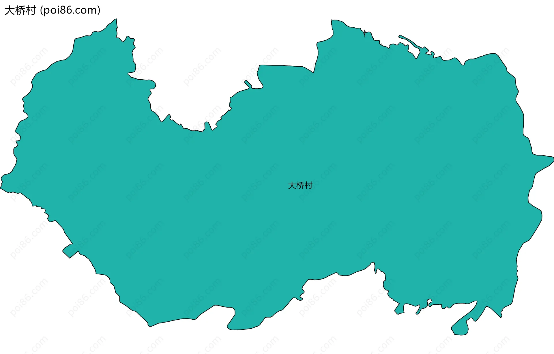 大桥村边界地图