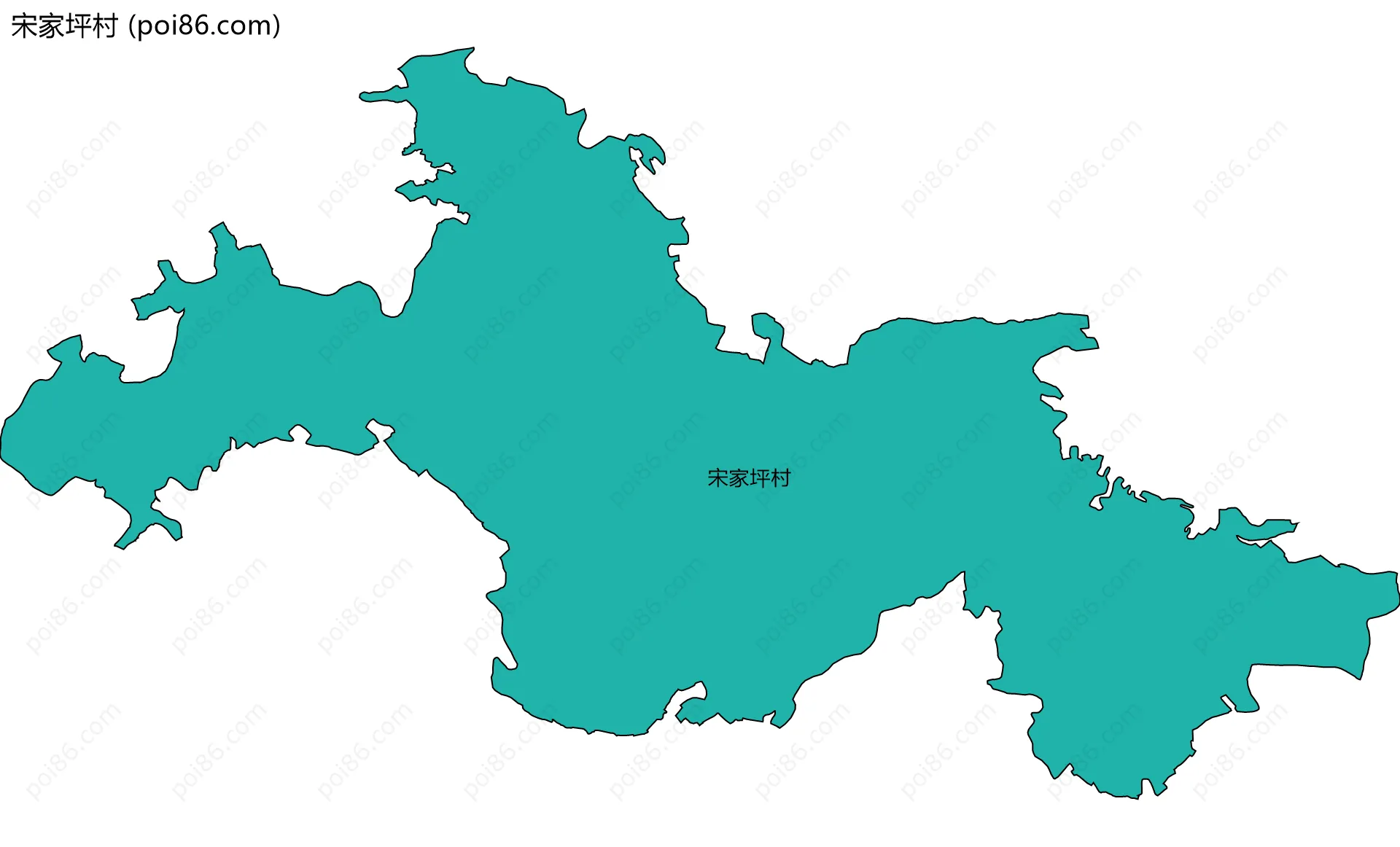 宋家坪村边界地图