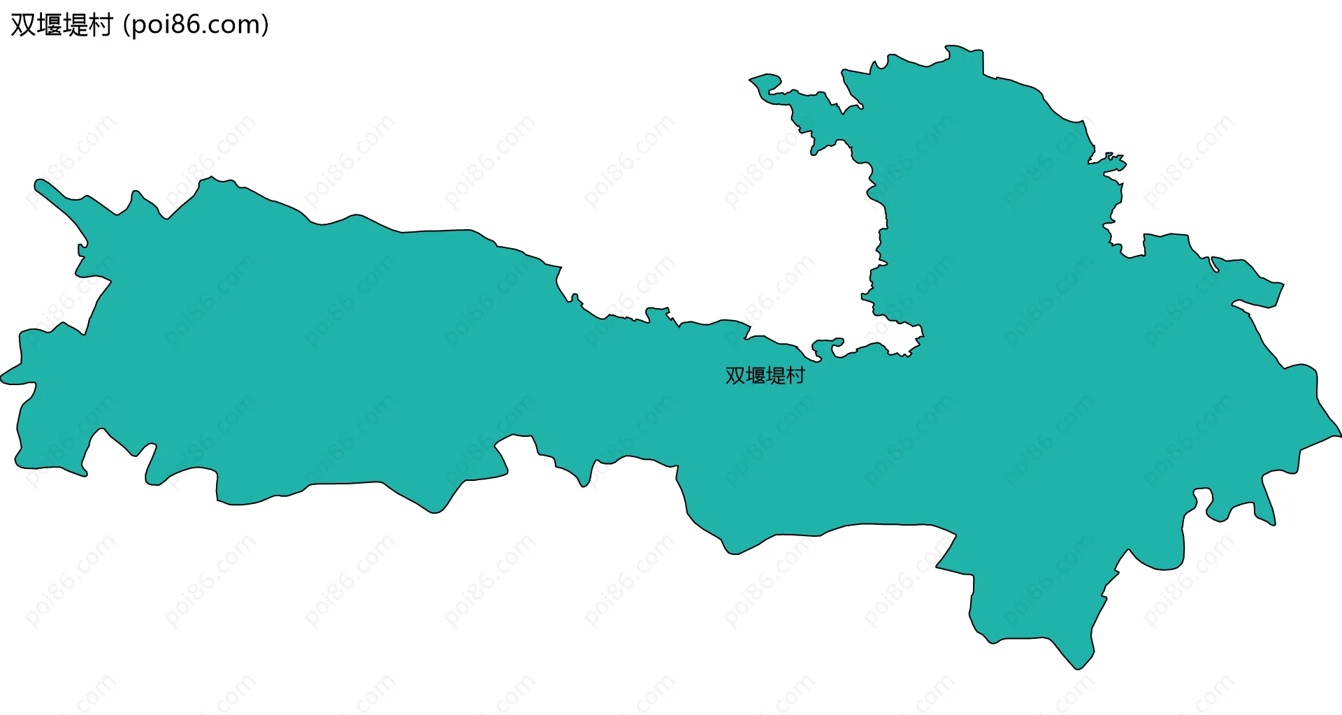 双堰堤村边界地图