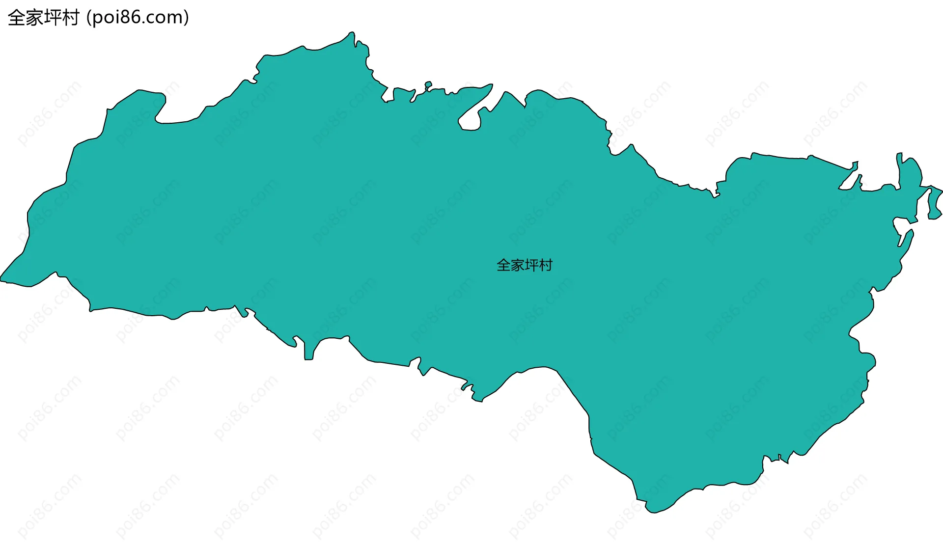 全家坪村边界地图