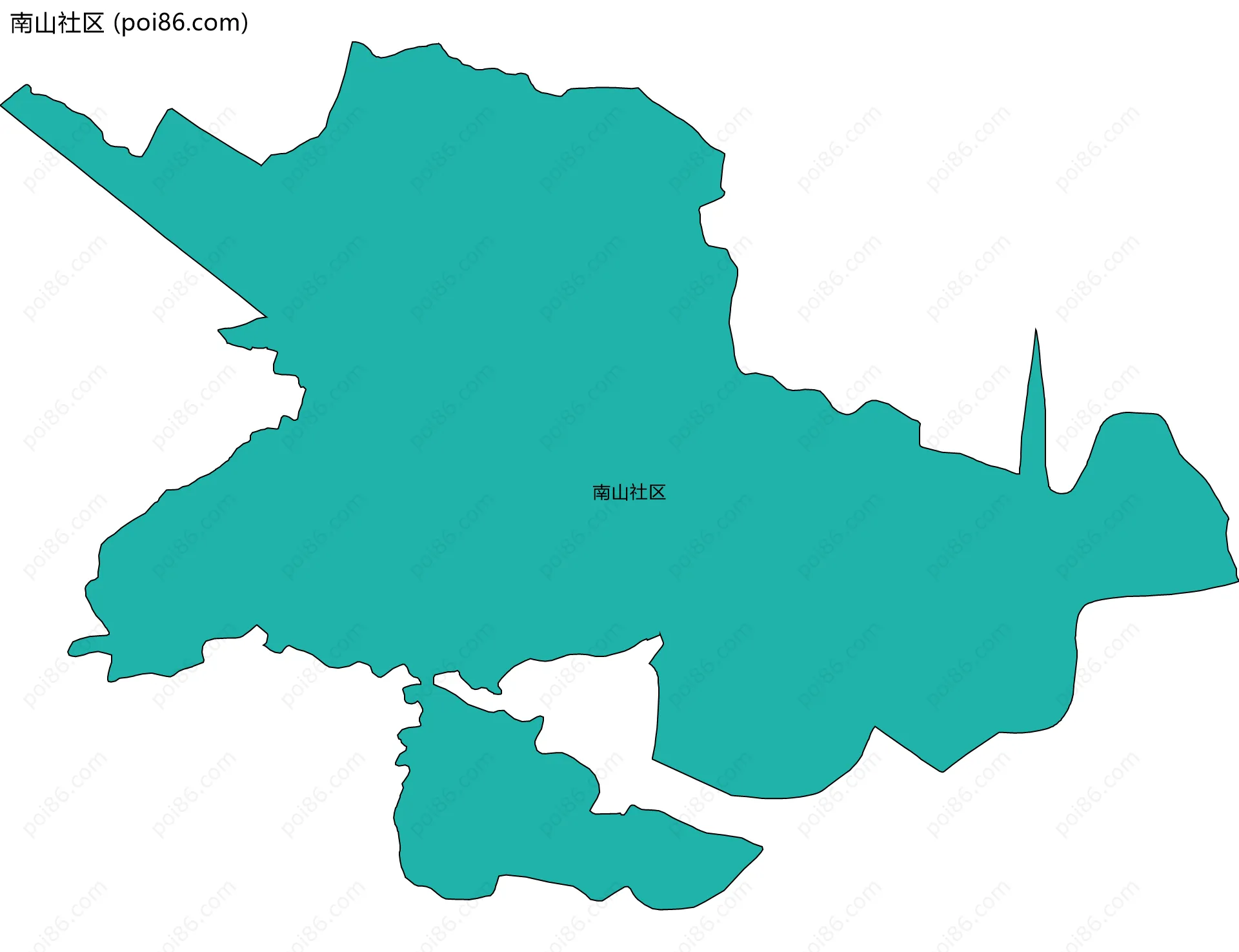 南山社区边界地图