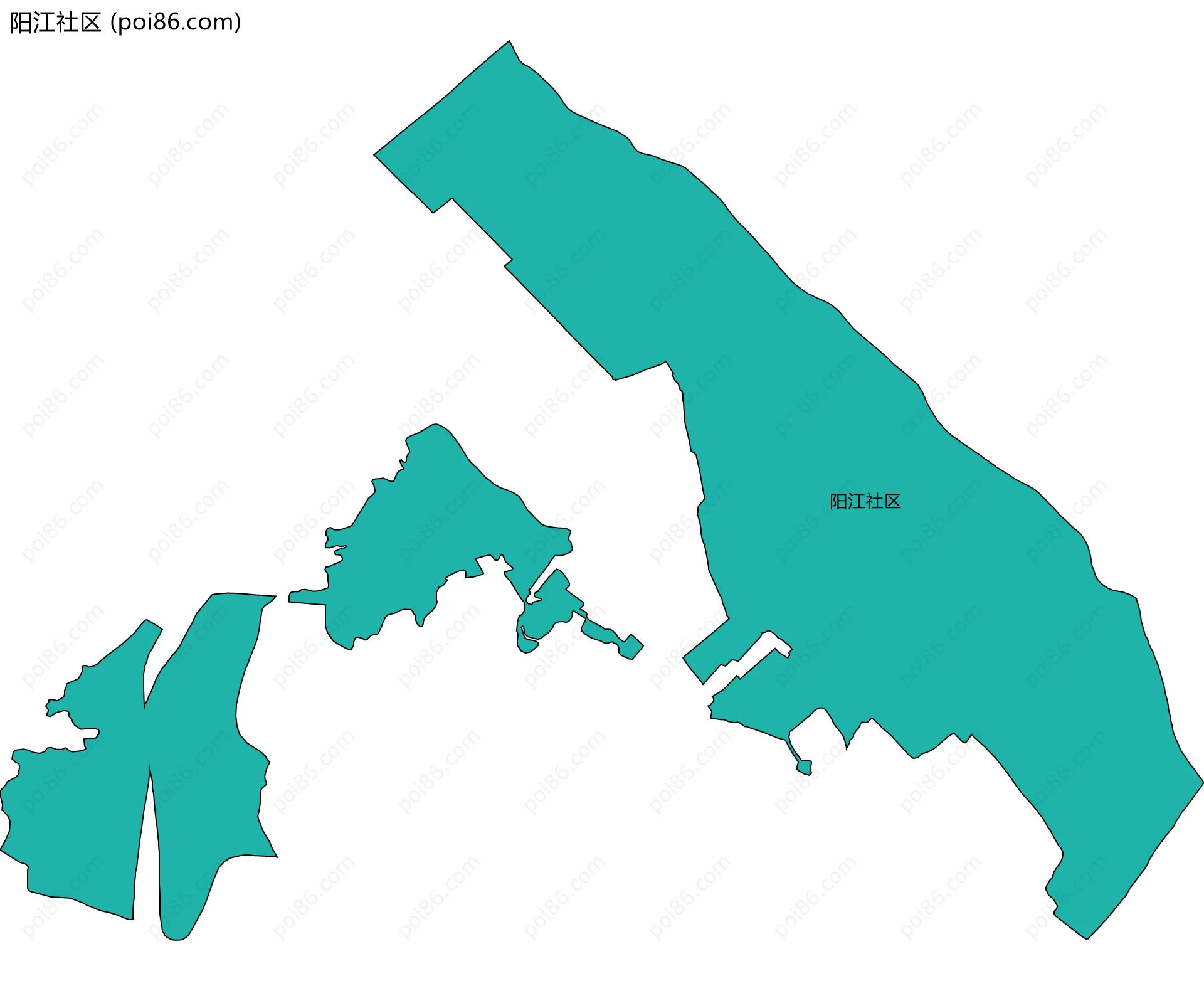 阳江社区边界地图