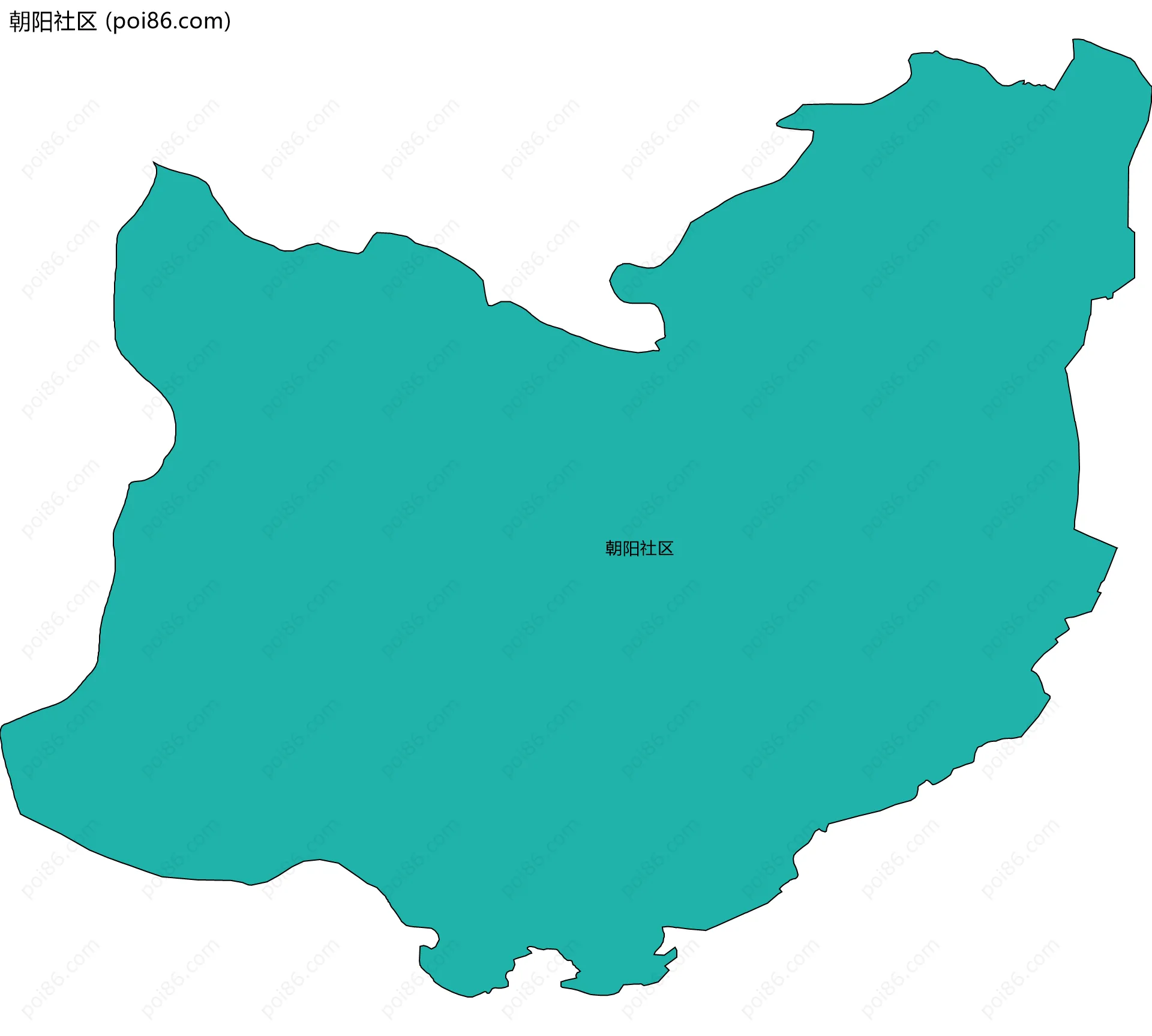 朝阳社区边界地图