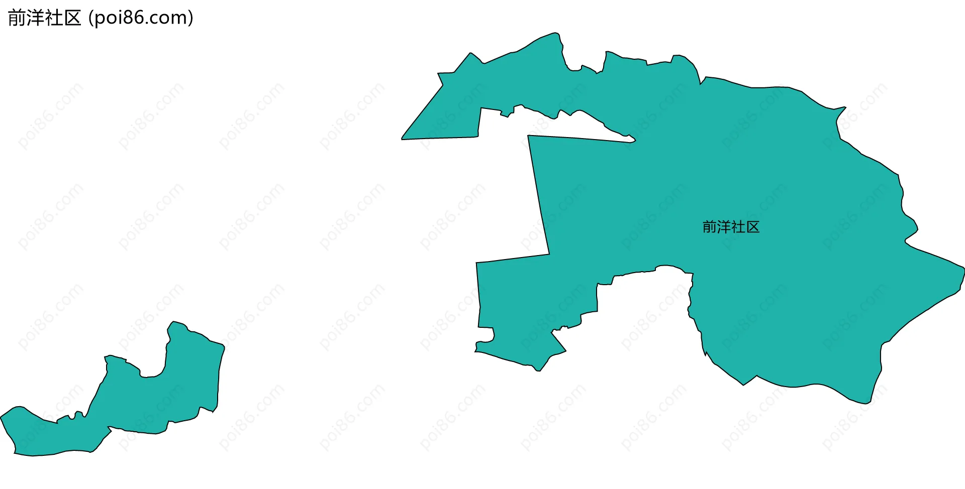前洋社区边界地图