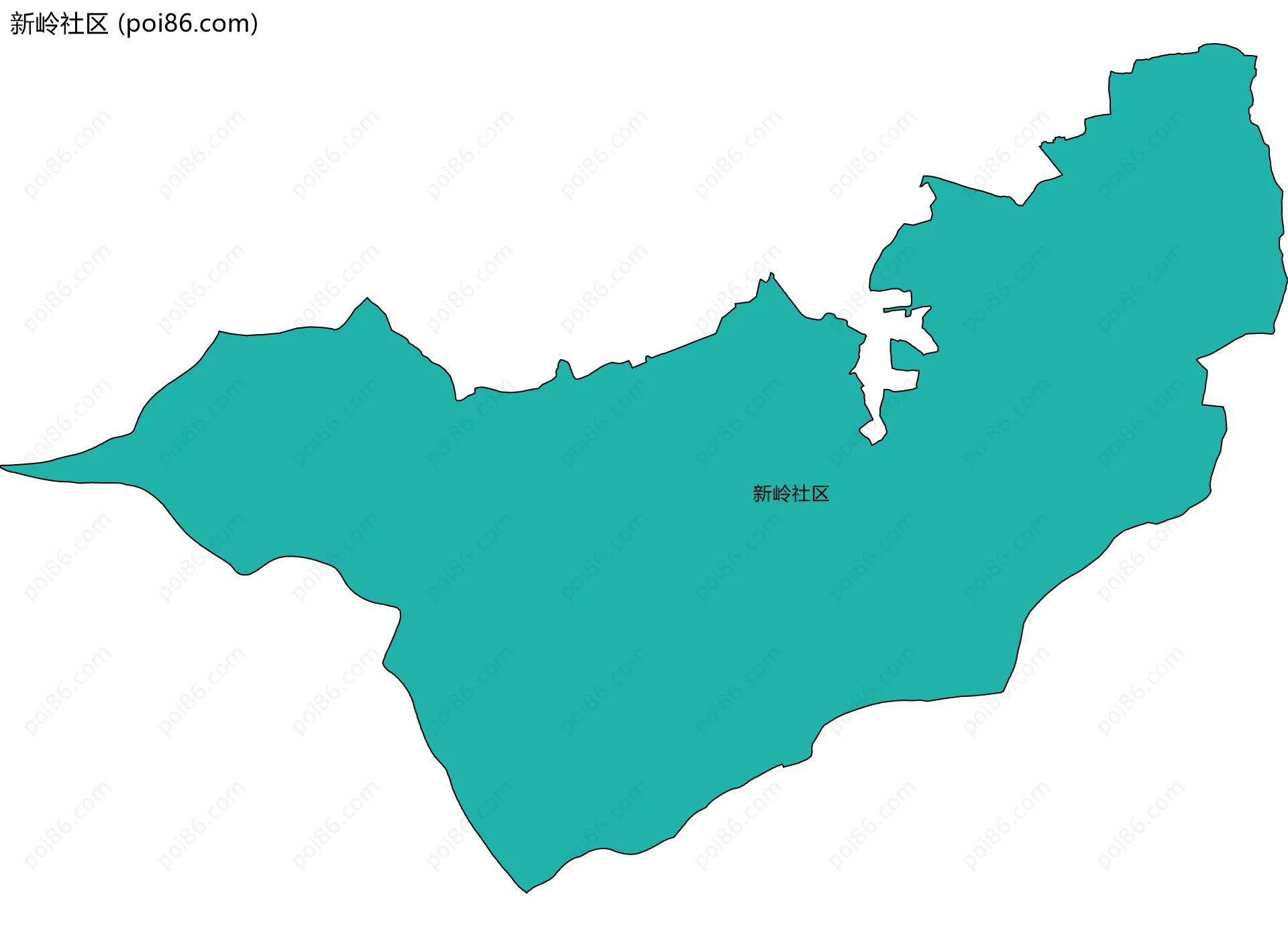 新岭社区边界地图