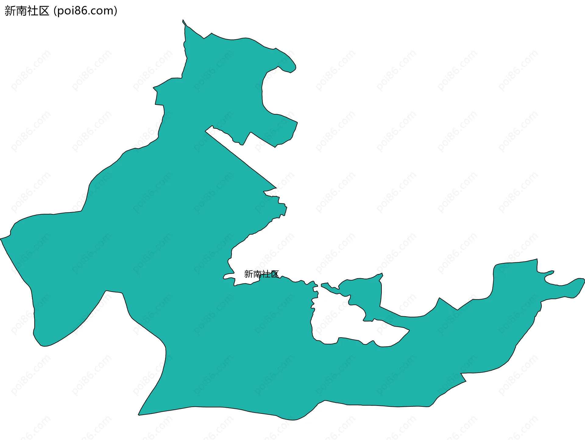 新南社区边界地图
