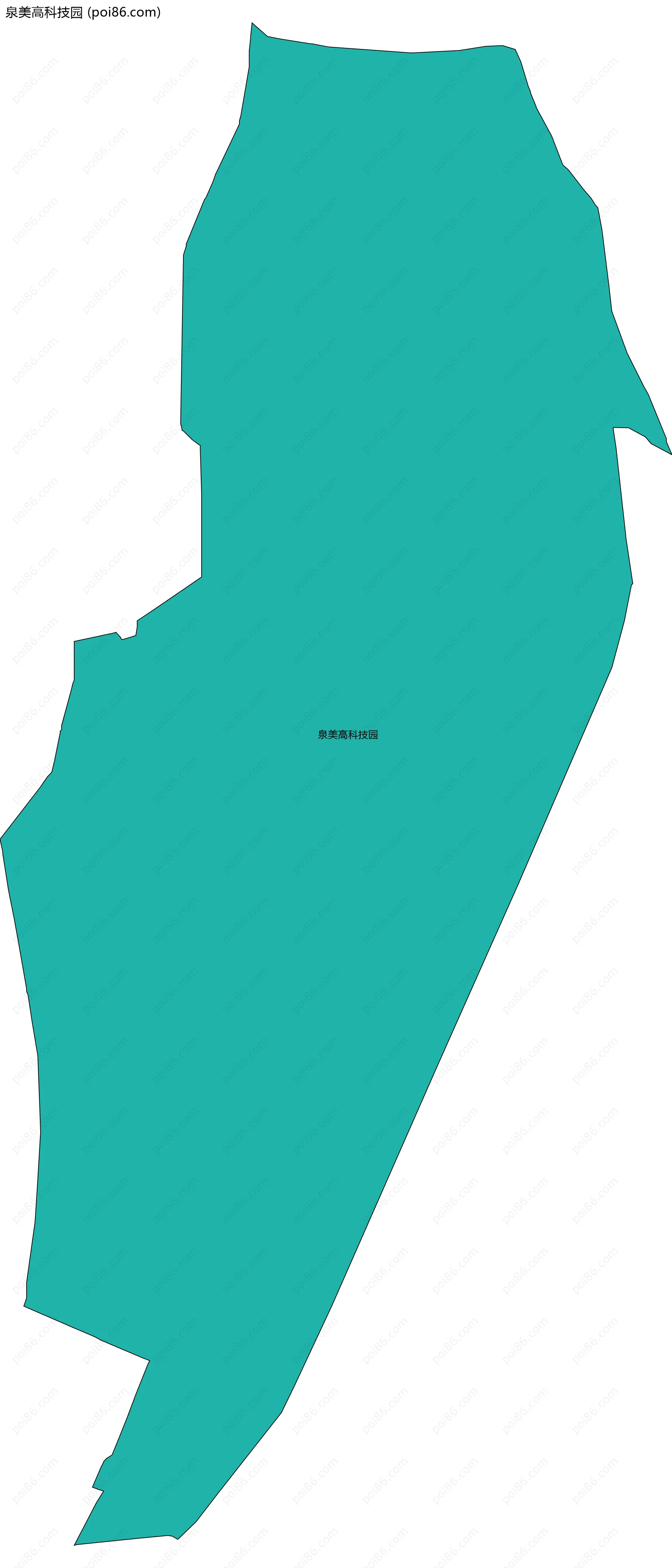 泉美高科技园边界地图