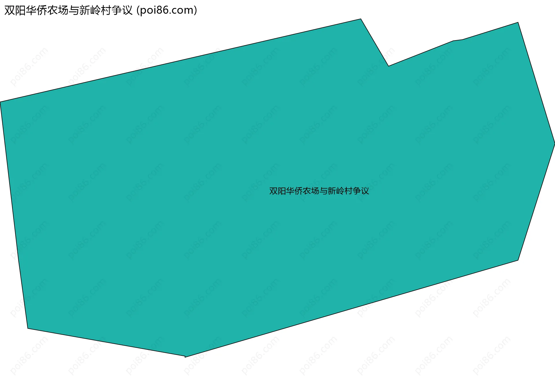 双阳华侨农场与新岭村争议边界地图
