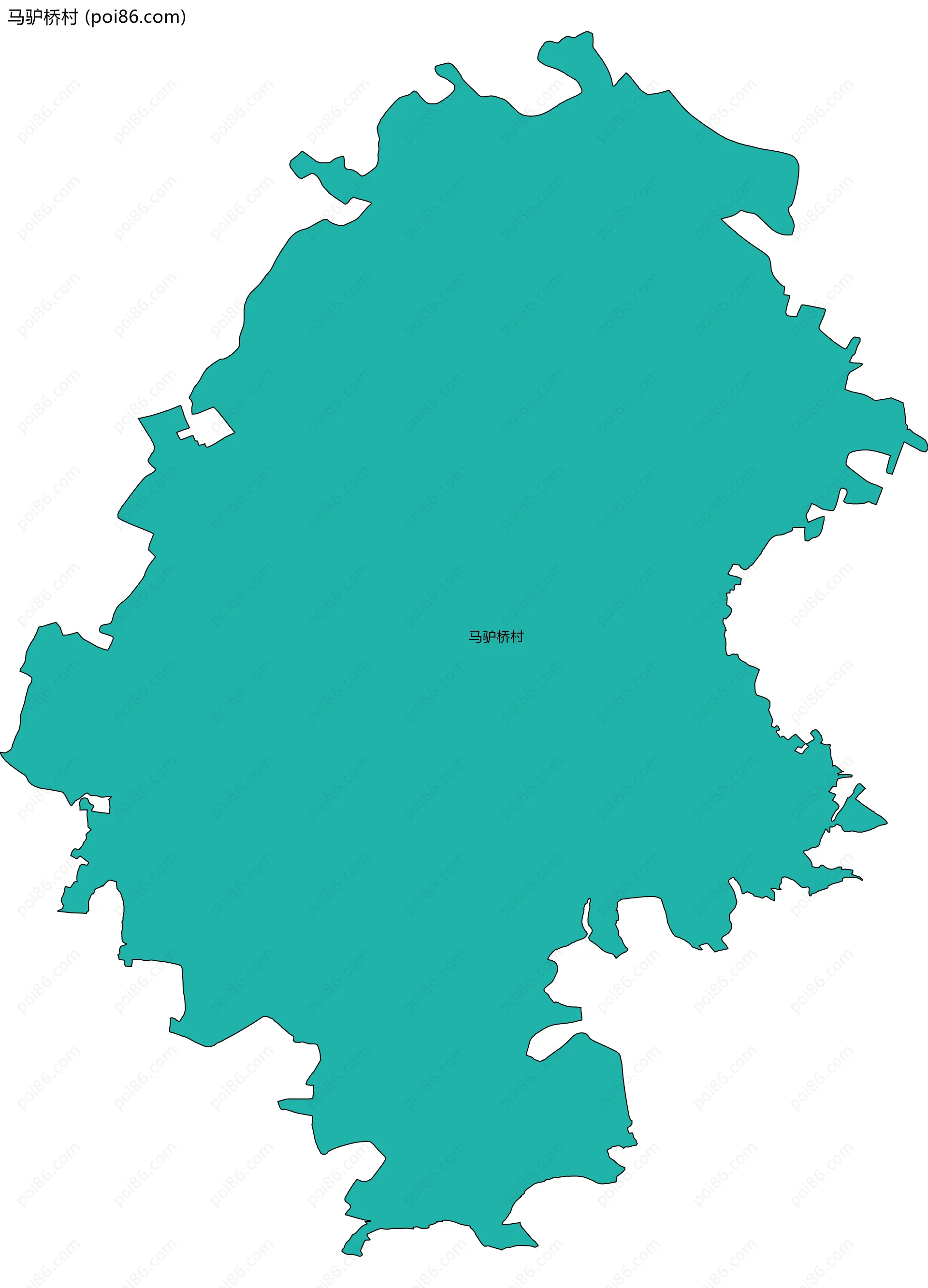 马驴桥村边界地图