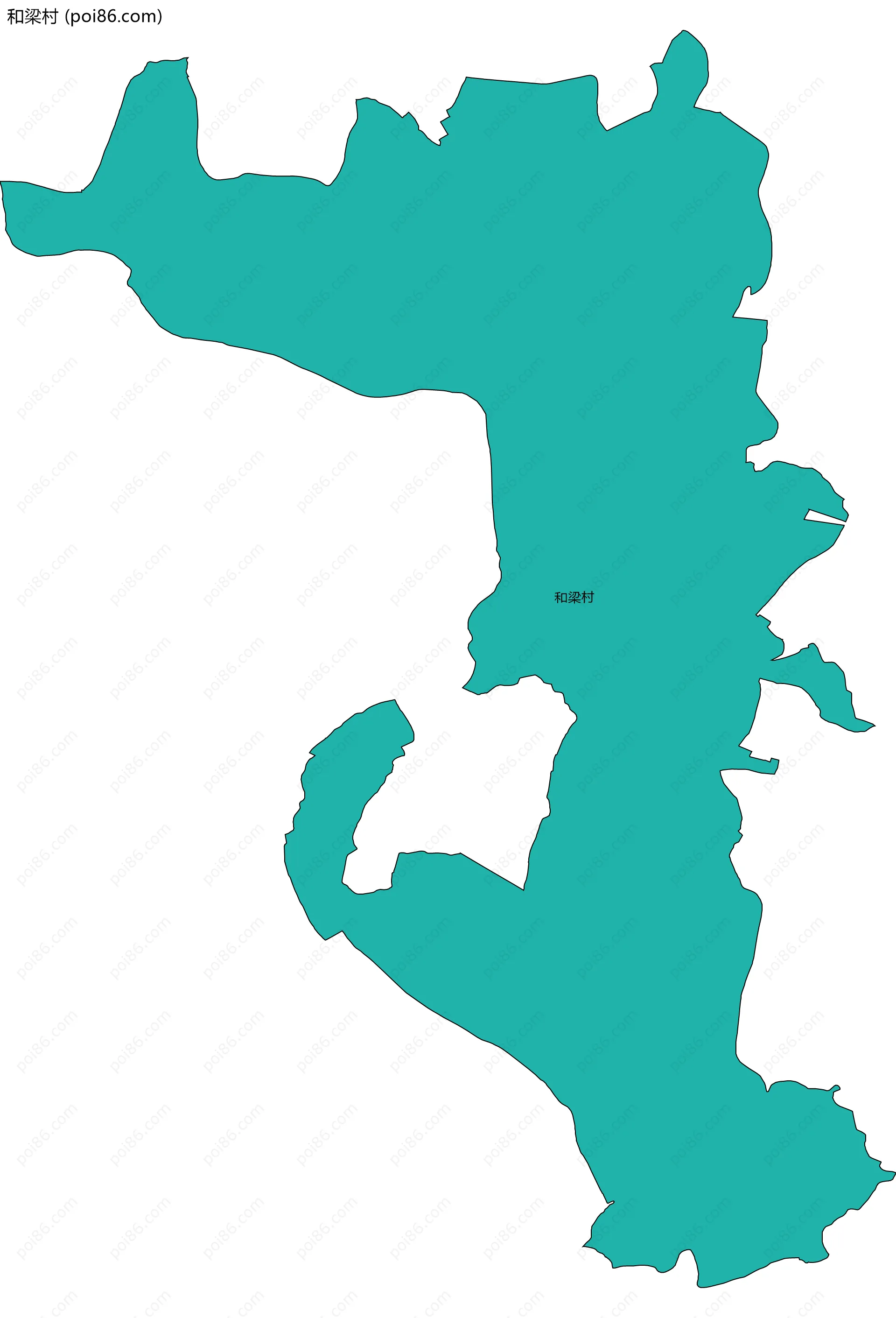 和梁村边界地图