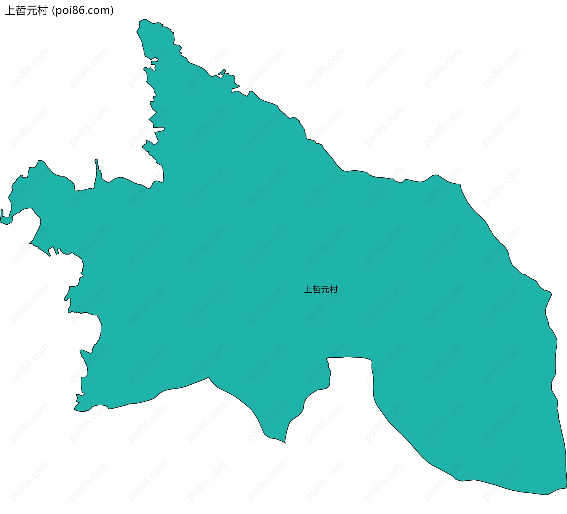 上哲元村边界地图