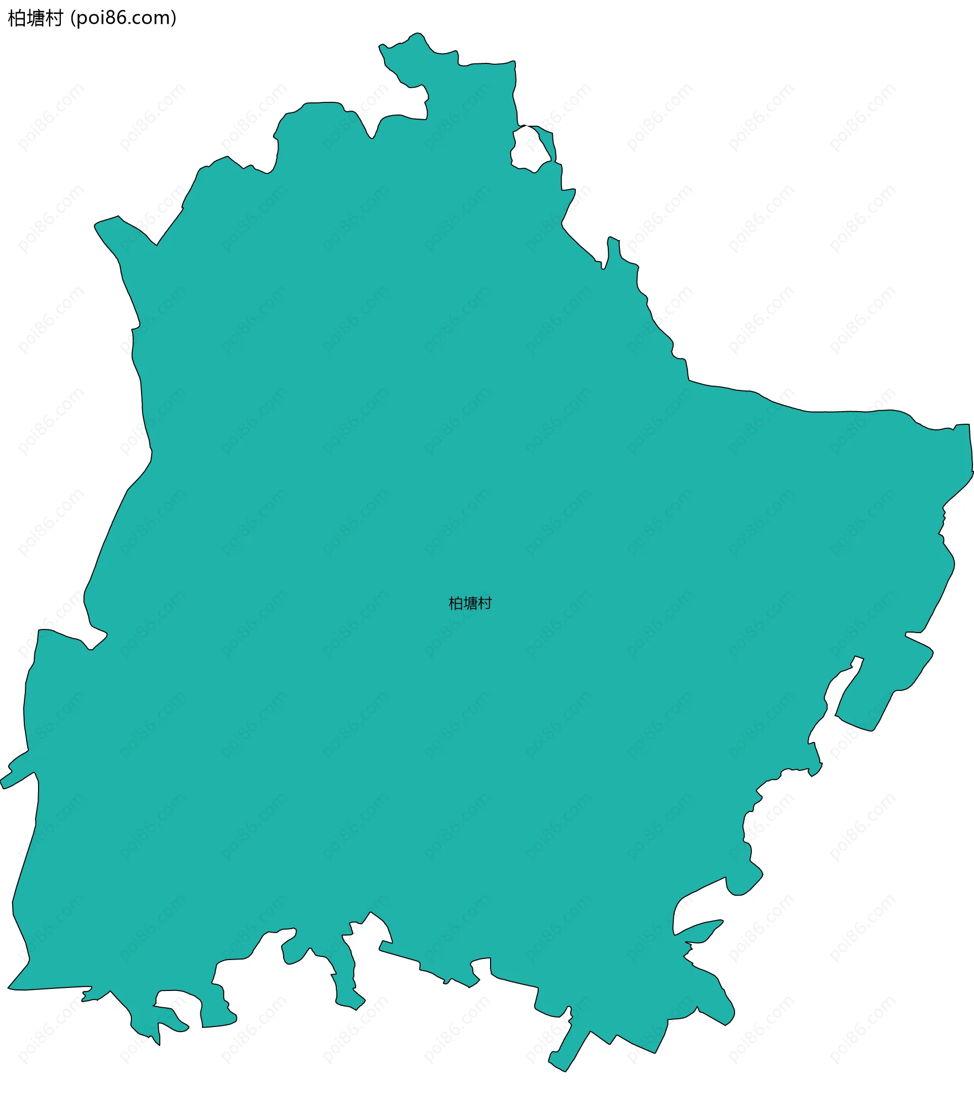 柏塘村边界地图