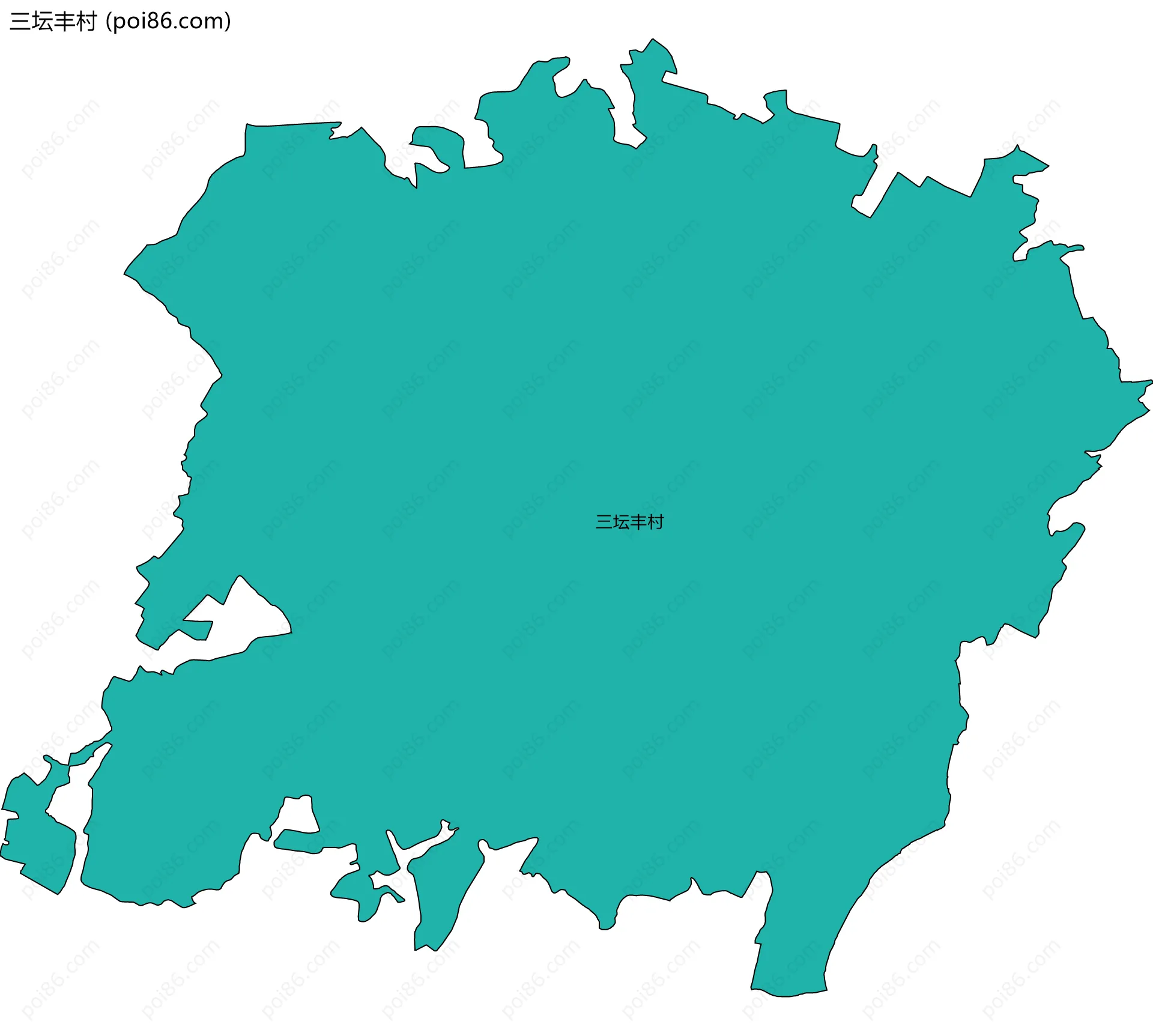 三坛丰村边界地图