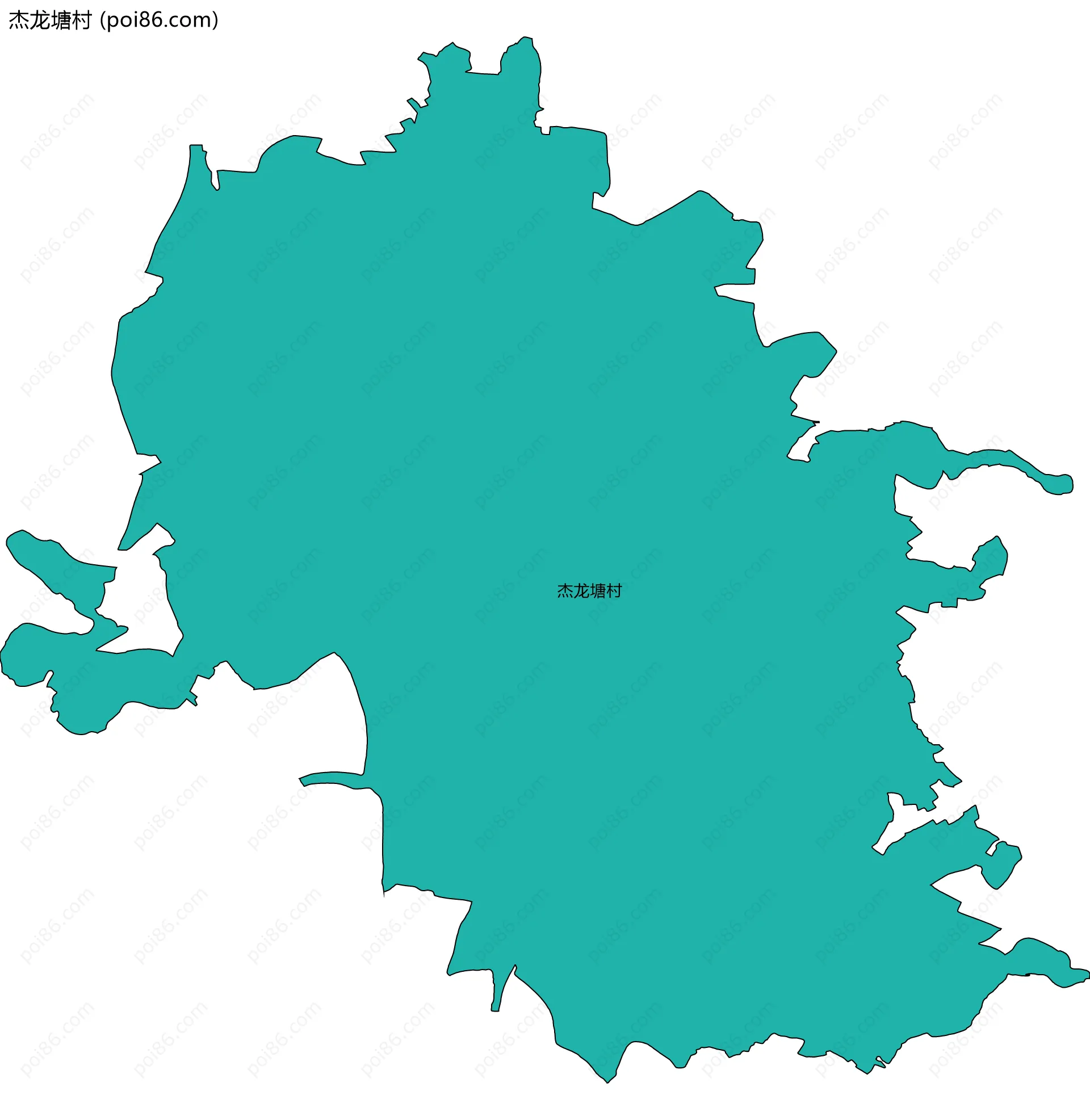 杰龙塘村边界地图