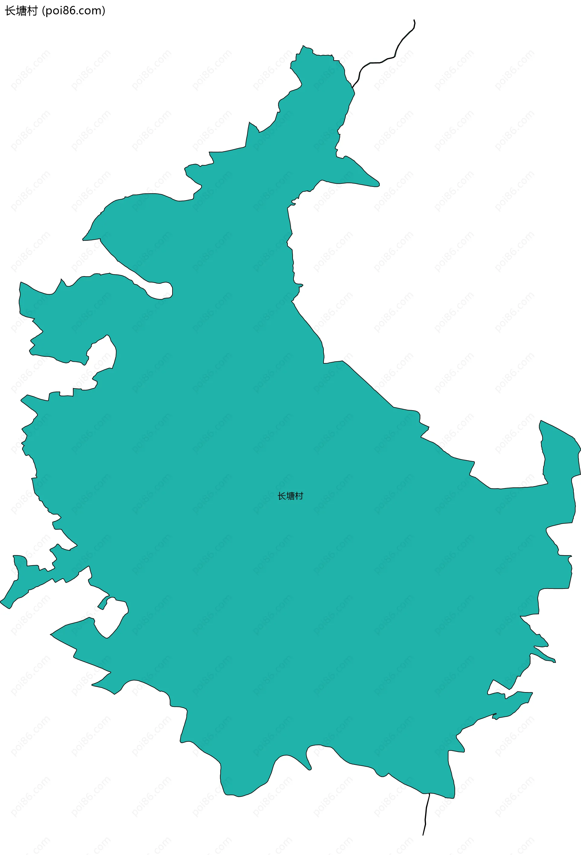 长塘村边界地图