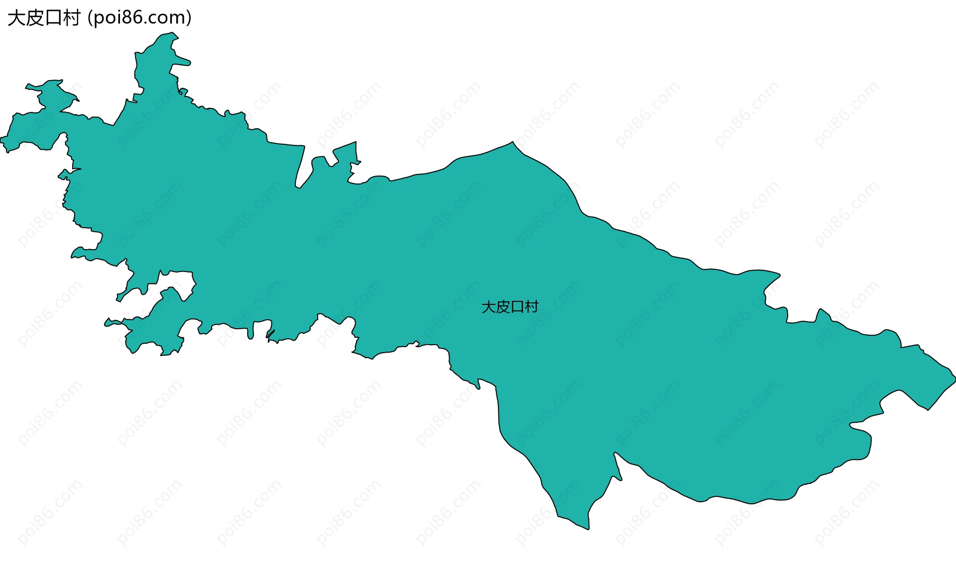 大皮口村边界地图